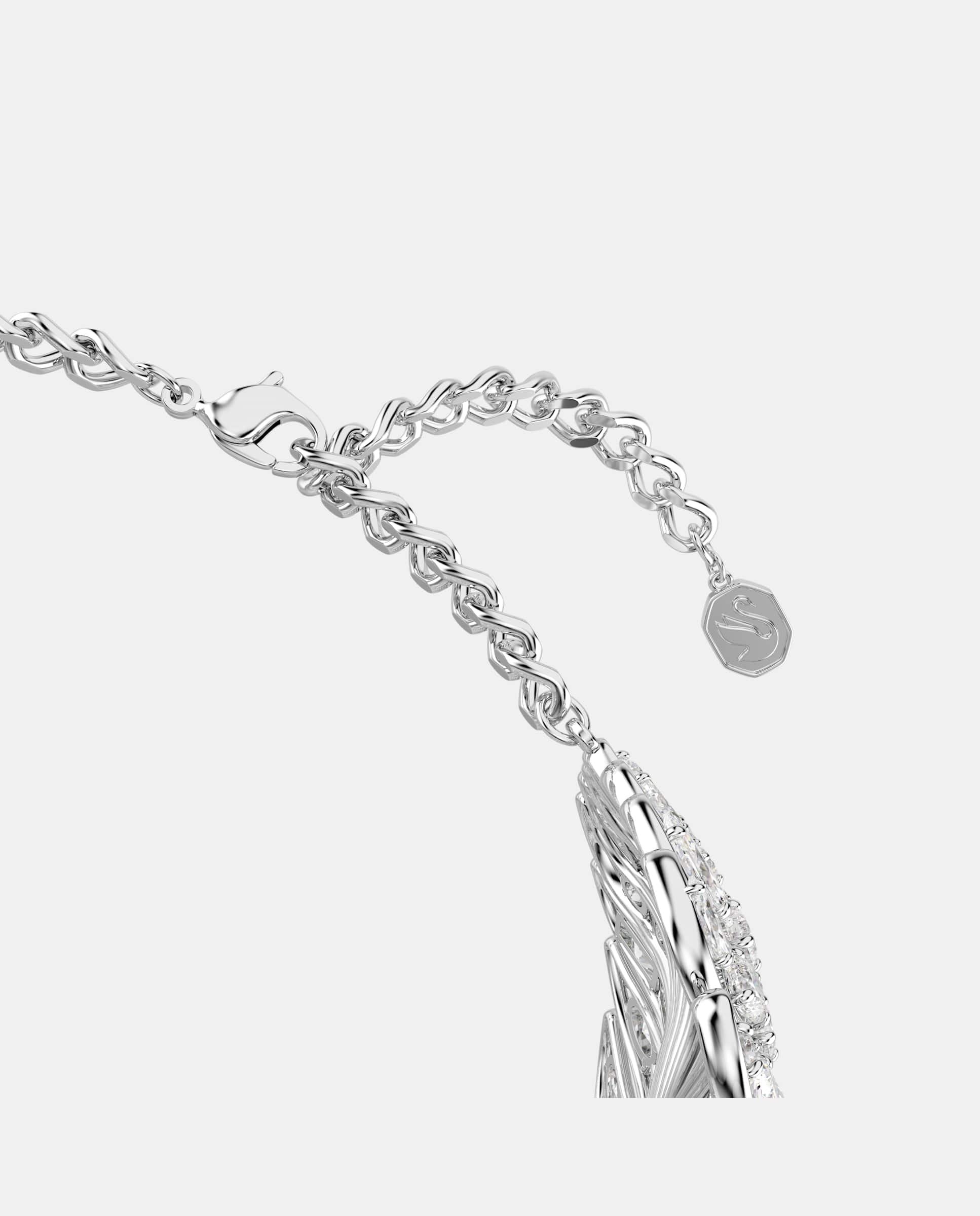 Gargantilla vienna en forma de pluma con cristales - Swarovski - Blanco Blanco-3