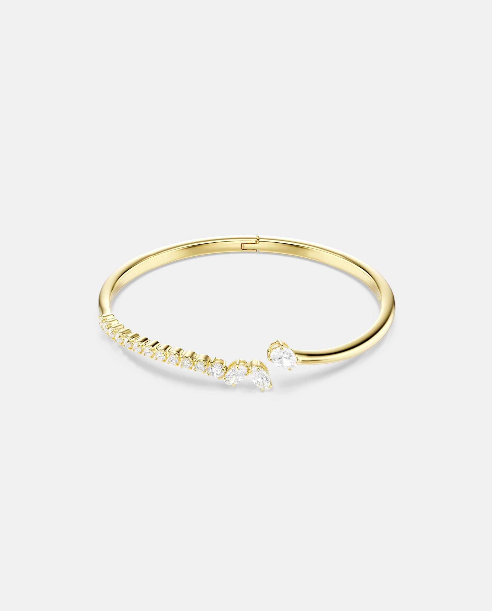Brazalete mesmera con circonitas acabado en oro de 18 quilates - Swarovski - Blanco Blanco-1