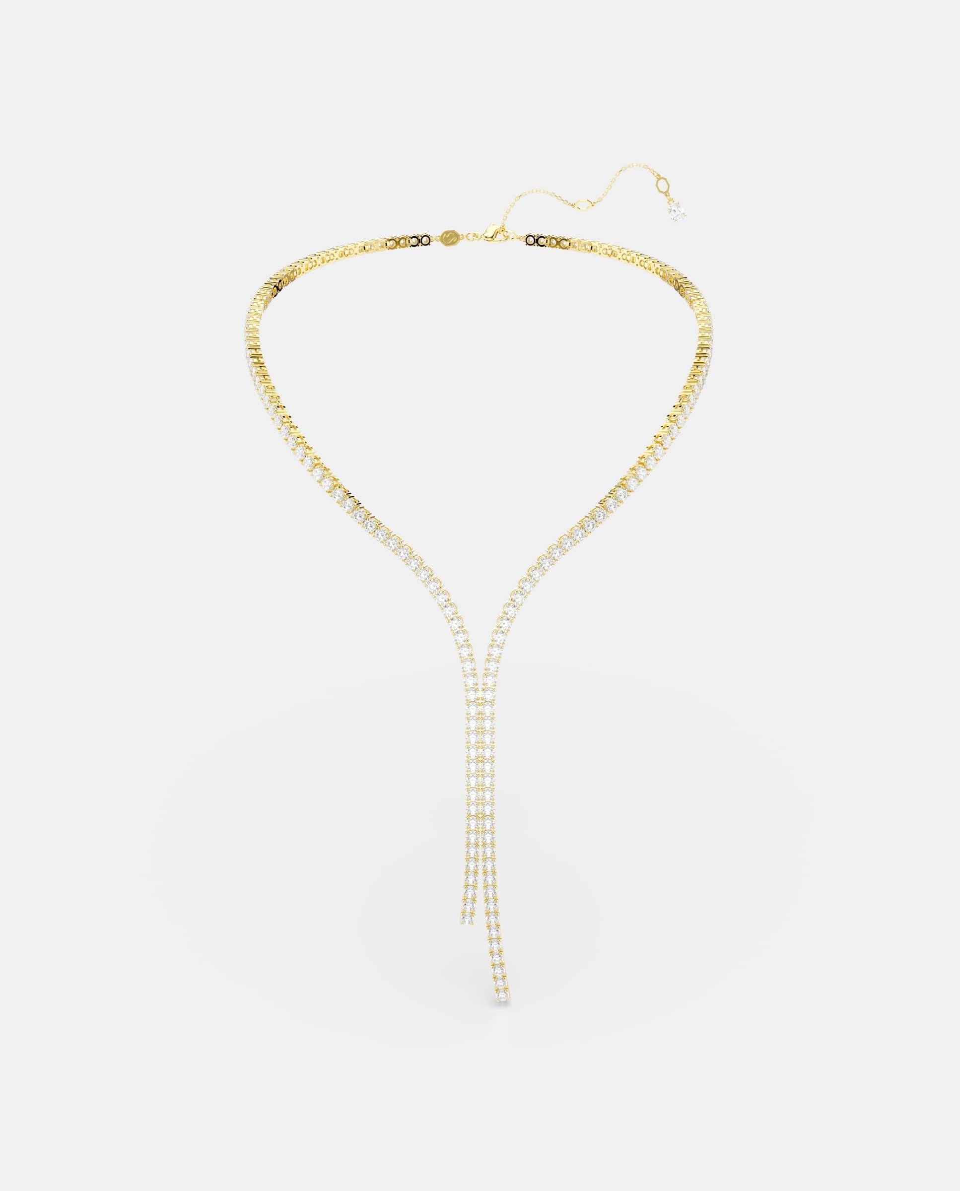 Collar matrix con circonitas transparentes acabado en oro de 18 quilates - Swarovski - Blanco Blanco-2