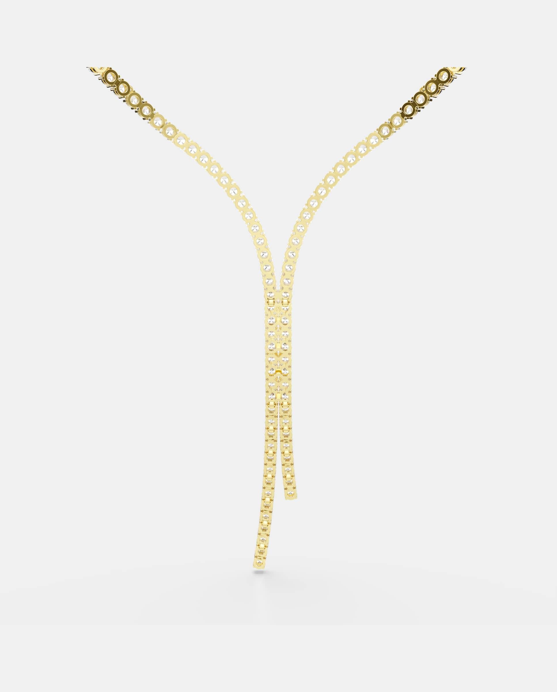 Collar matrix con circonitas transparentes acabado en oro de 18 quilates - Swarovski - Blanco Blanco-5