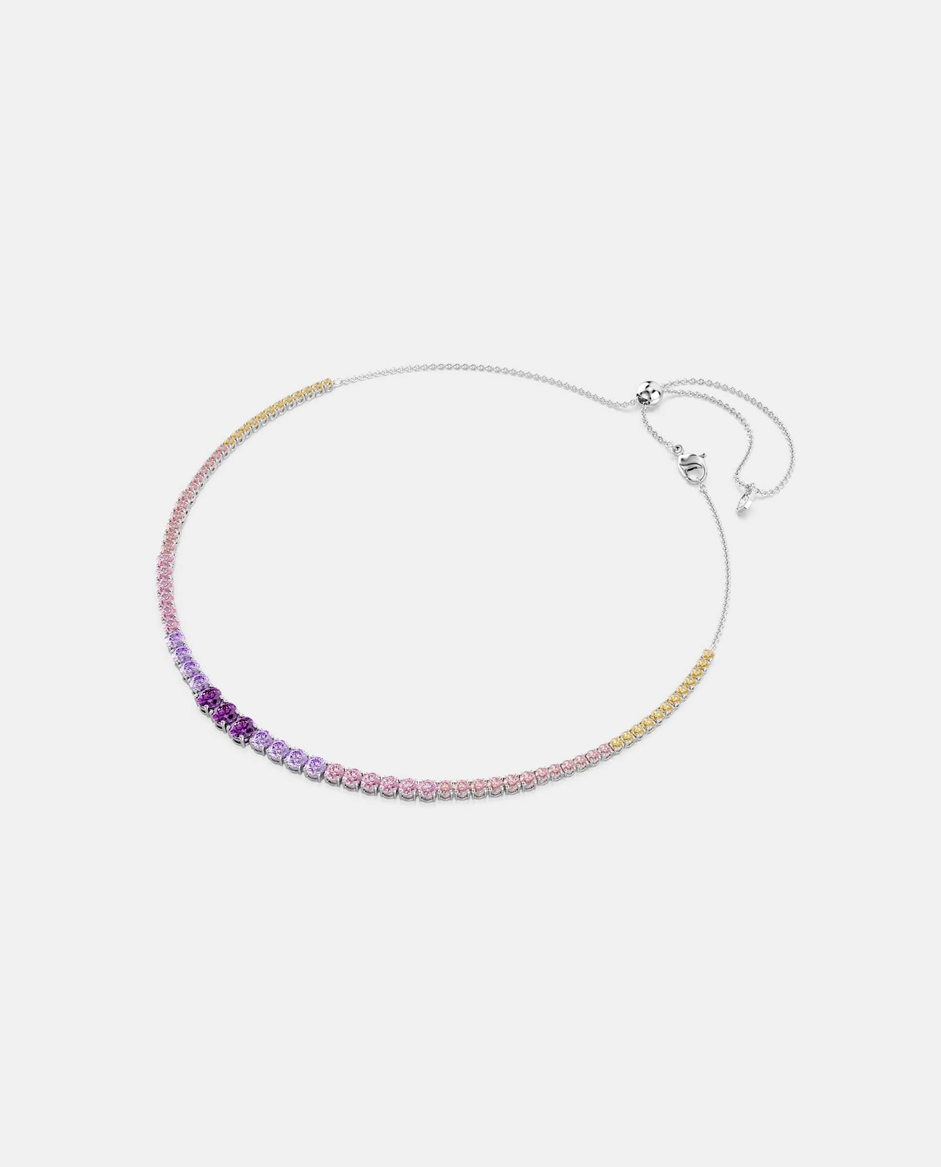 Pulsera matrix tennis bañada en rodio - Swarovski - Multicolor Multicolor-2