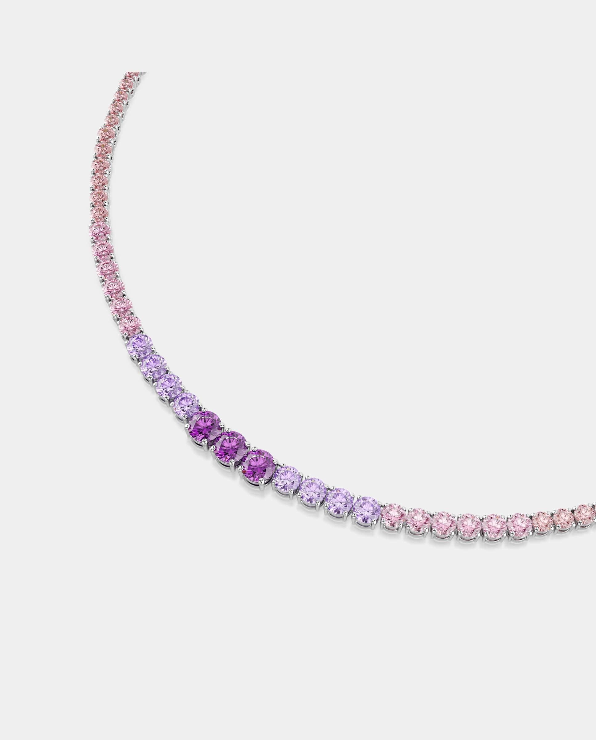 Pulsera matrix tennis bañada en rodio - Swarovski - Multicolor Multicolor-4