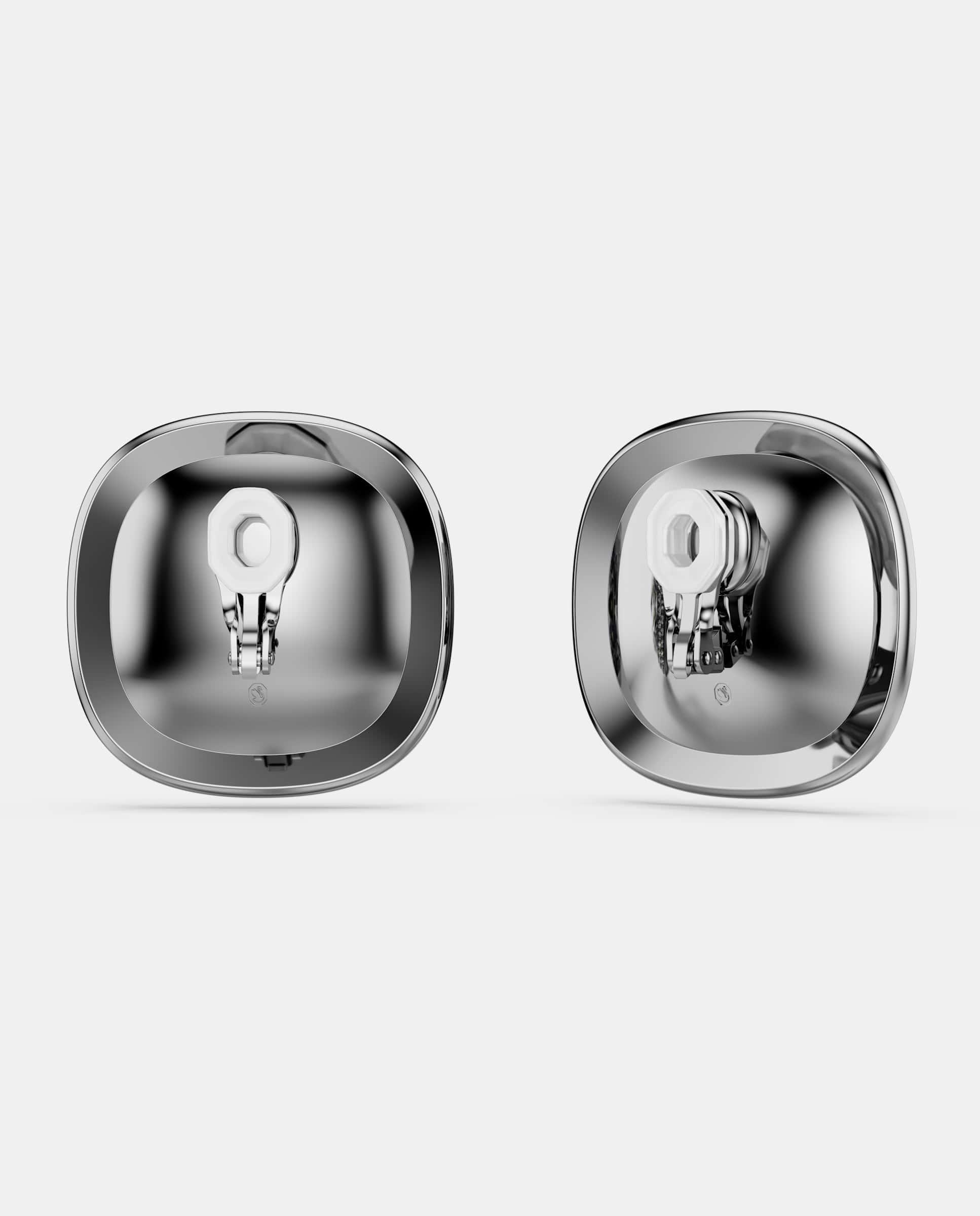 Pendientes una angelic con dos cristales y baño de rutenio - Swarovski - Blanco Blanco-4