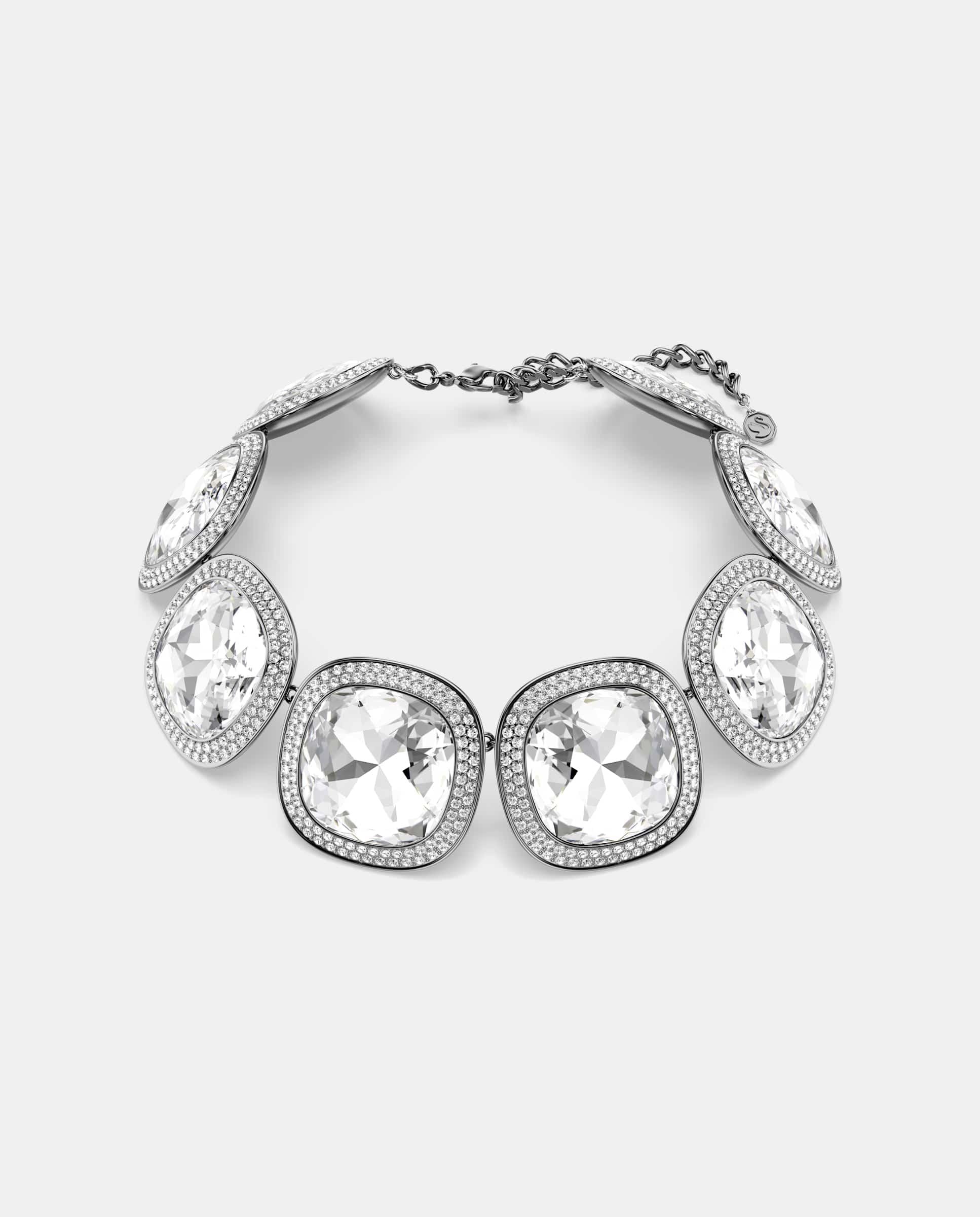 Imagen 0 de Collar tipo chocker una angelic con cristales y pavé Blanco
