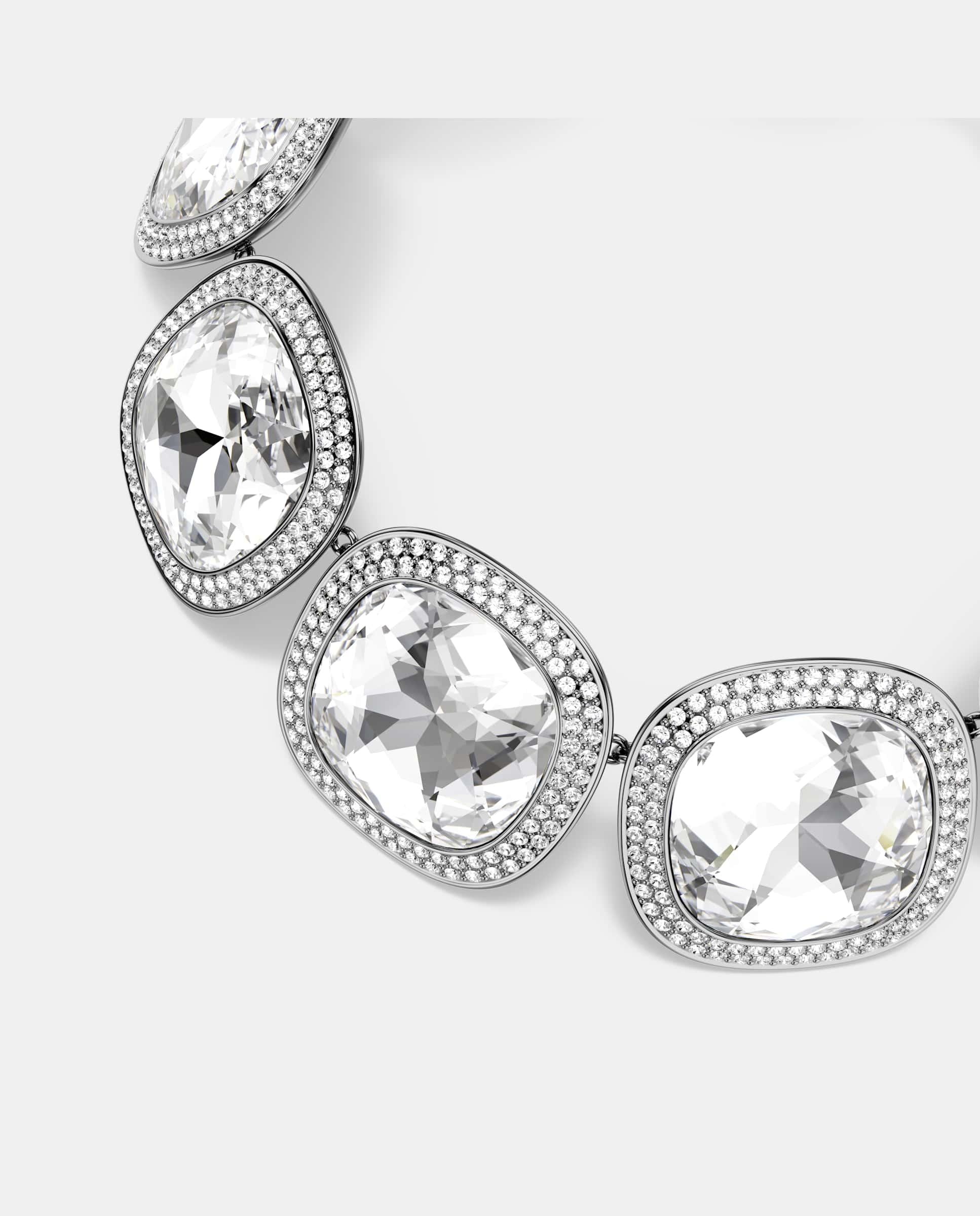 Collar tipo chocker una angelic con cristales y pavé - Swarovski - Blanco Blanco-2