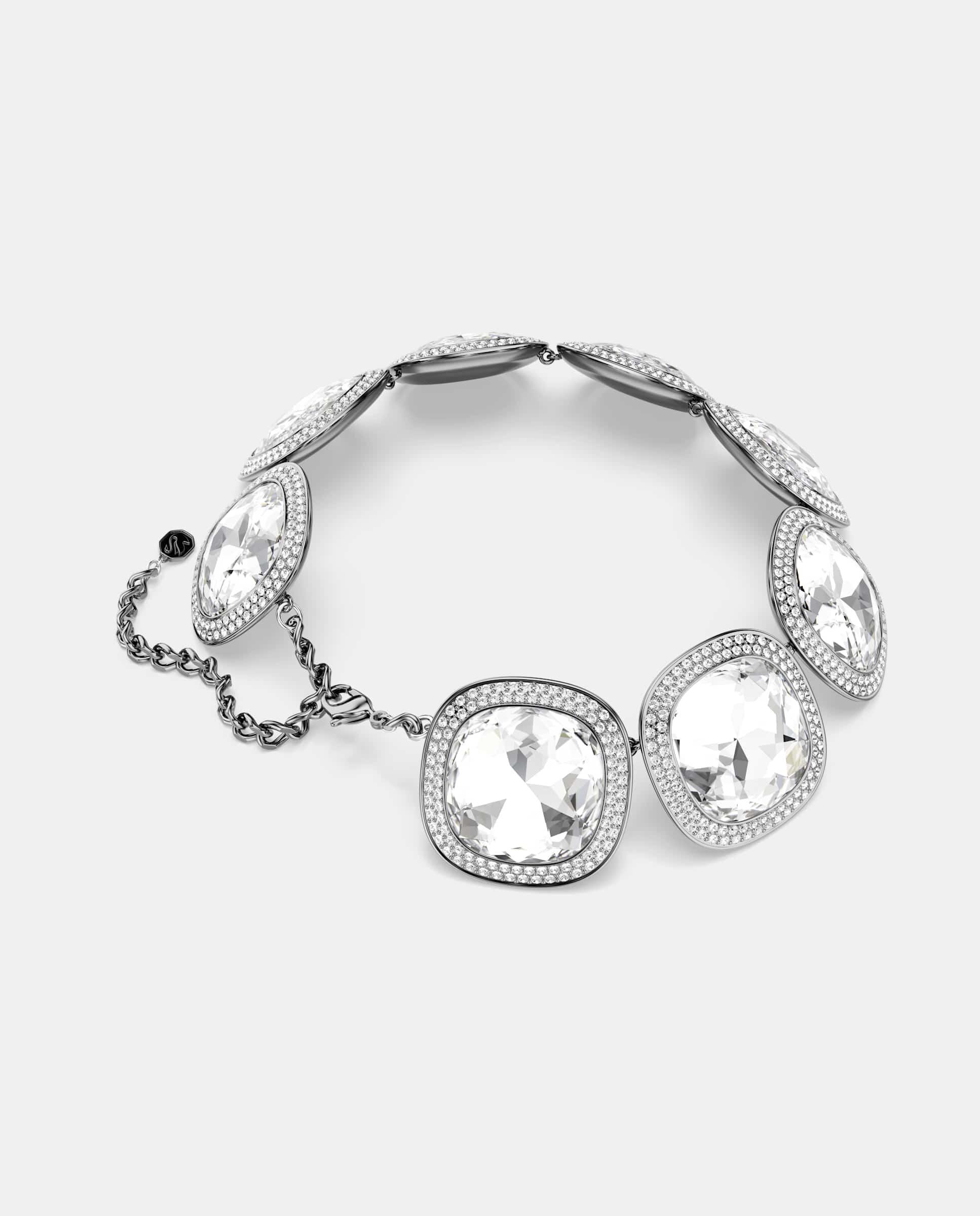 Collar tipo chocker una angelic con cristales y pavé - Swarovski - Blanco Blanco-4