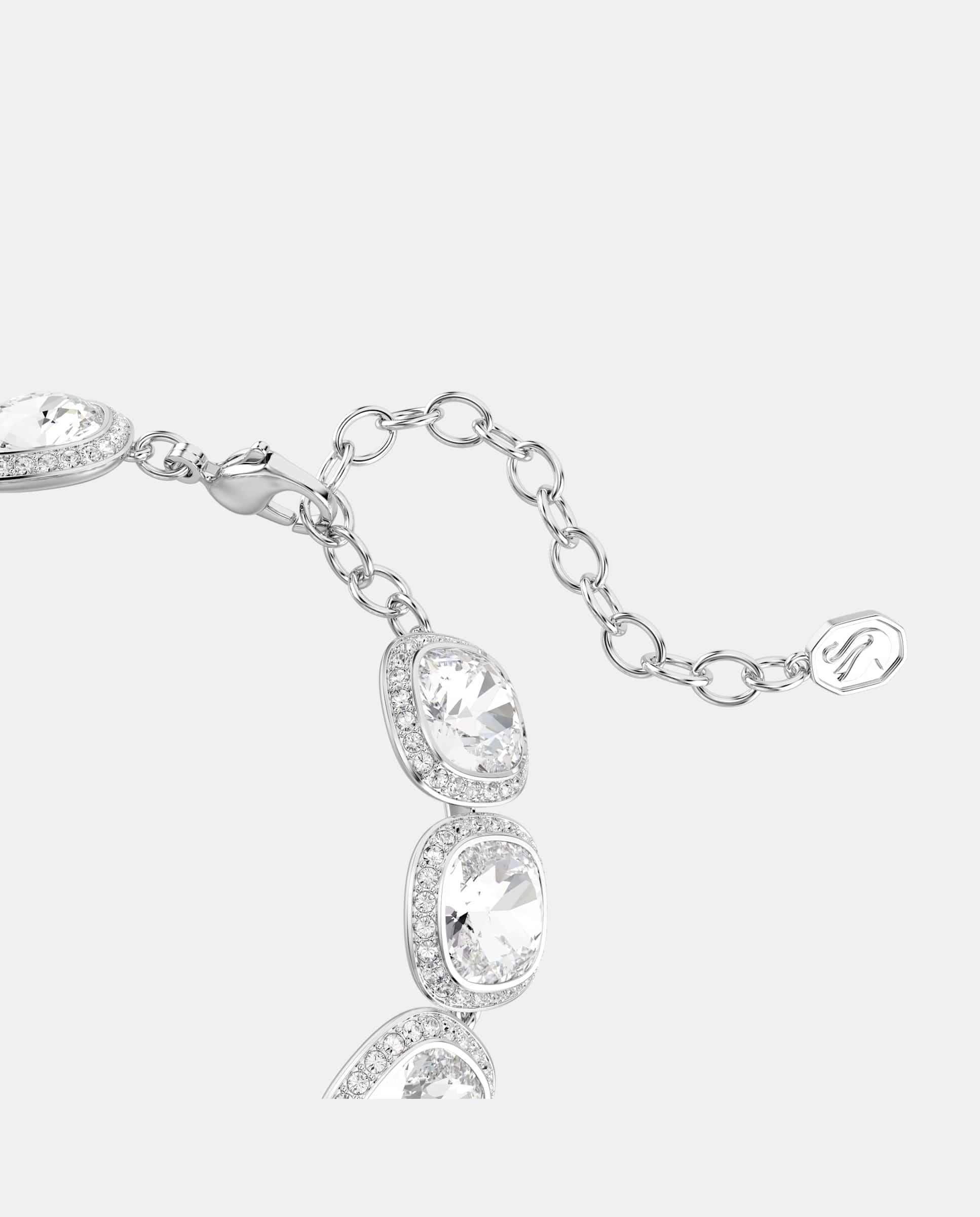 Pulsera una angelic con cristales y baño de rodio - Swarovski - Blanco Blanco-3