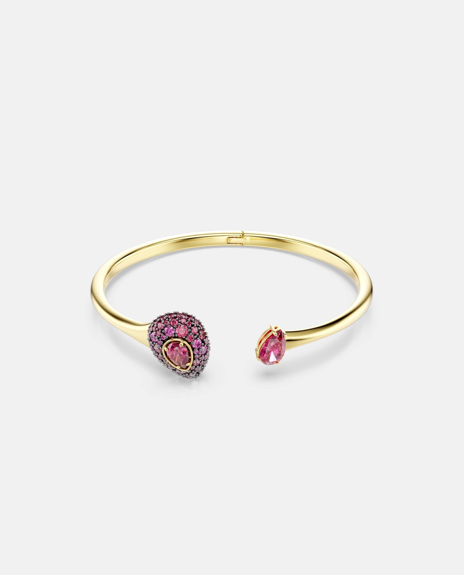 Brazalete sublima con circonitas rojas acabado en oro de 18 quilates - Swarovski - Rojo Rojo-1