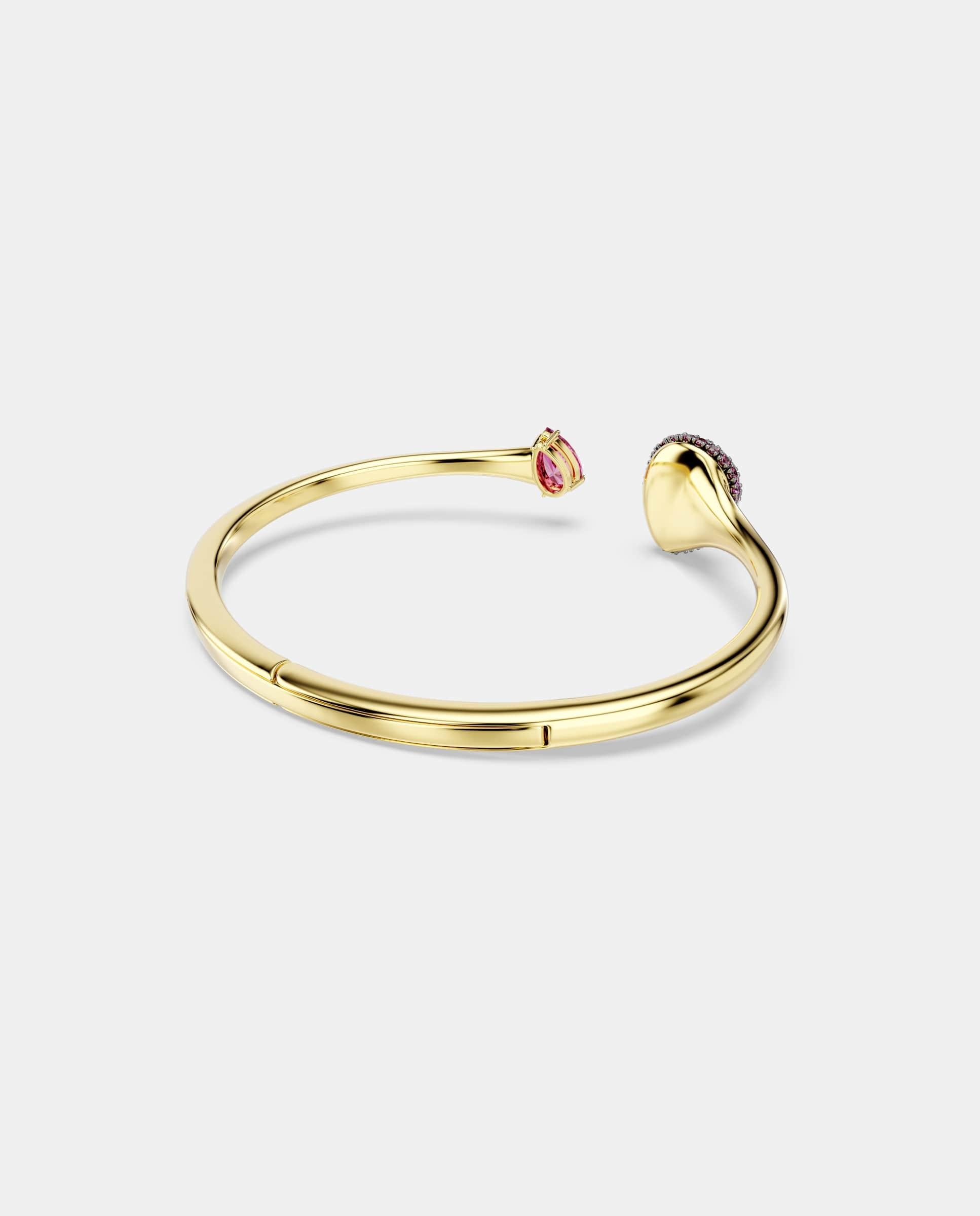 Brazalete sublima con circonitas rojas acabado en oro de 18 quilates - Swarovski - Rojo Rojo-4