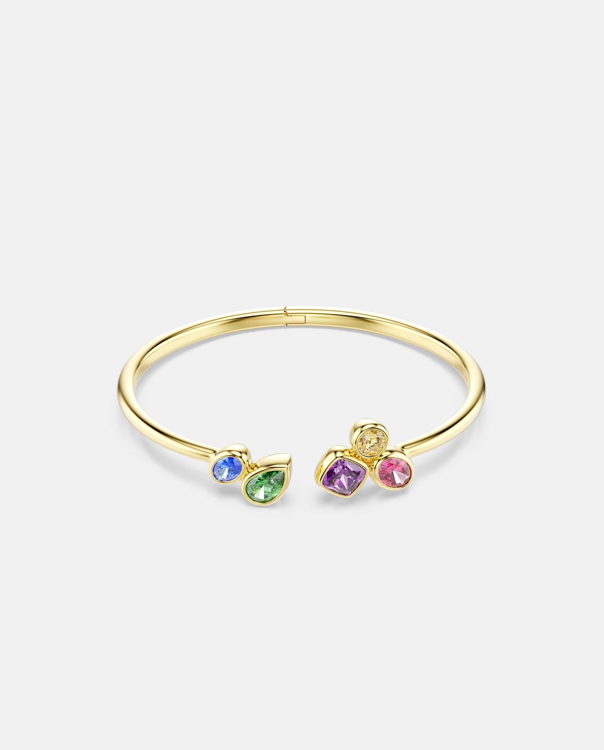Brazalete imber multicolor abierto acabado en oro de 18 quilates - Swarovski - Multicolor Multicolor-1