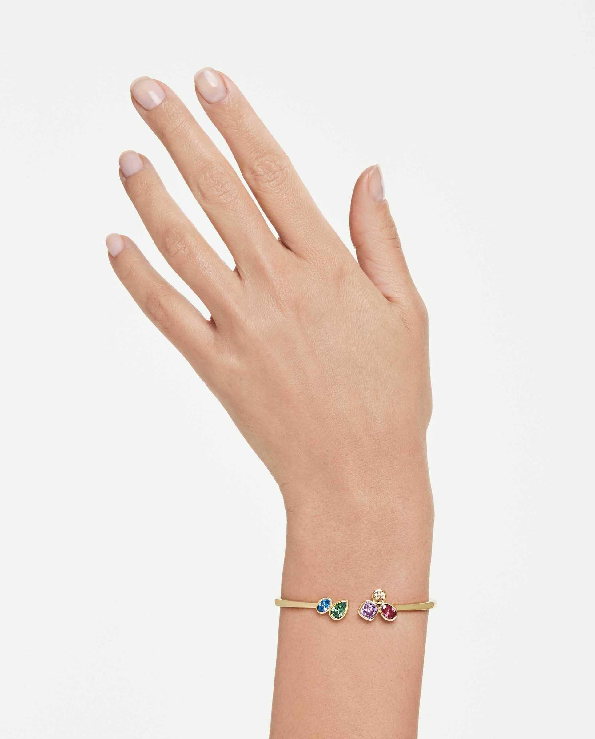 Brazalete imber multicolor abierto acabado en oro de 18 quilates - Swarovski - Multicolor Multicolor-5