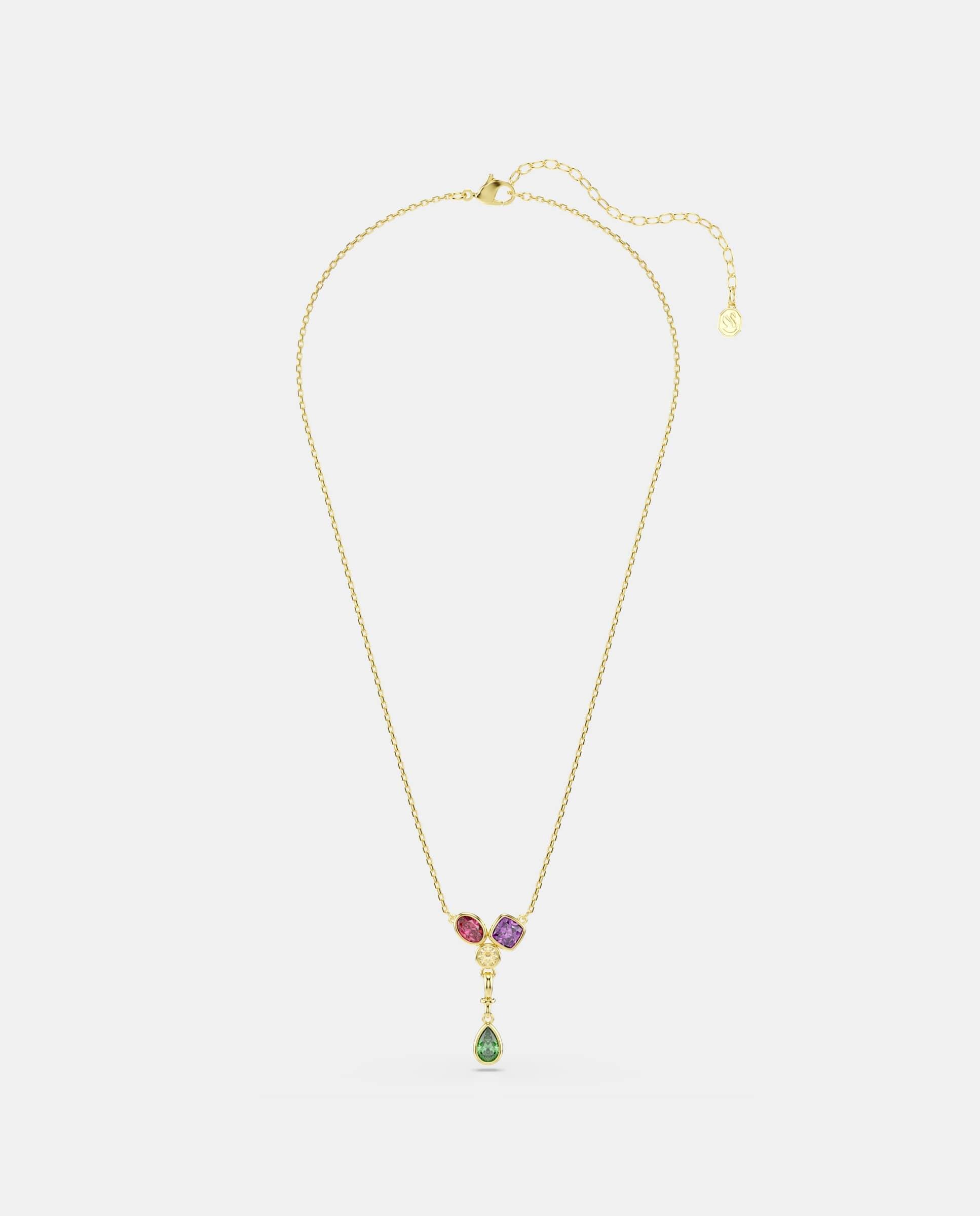 Colgante en y imber acabado en oro de 18 quilates - Swarovski - Multicolor Multicolor-2
