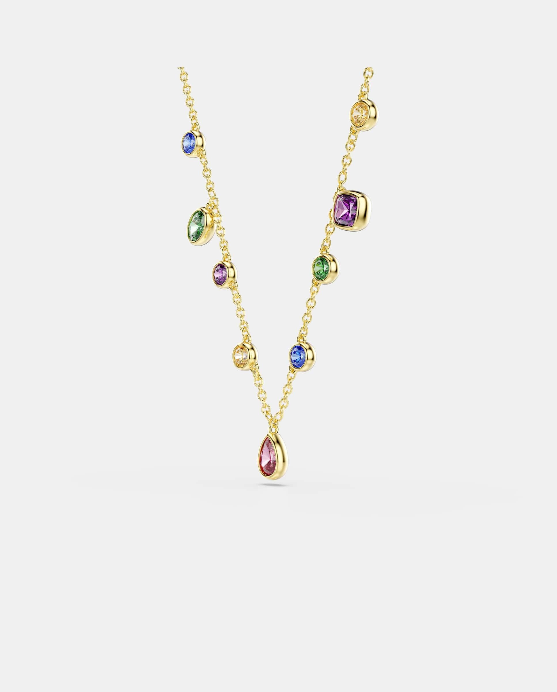 Collar imber con circonitas multicolor acabado en oro de 18 quilates - Swarovski - Multicolor Multicolor-3