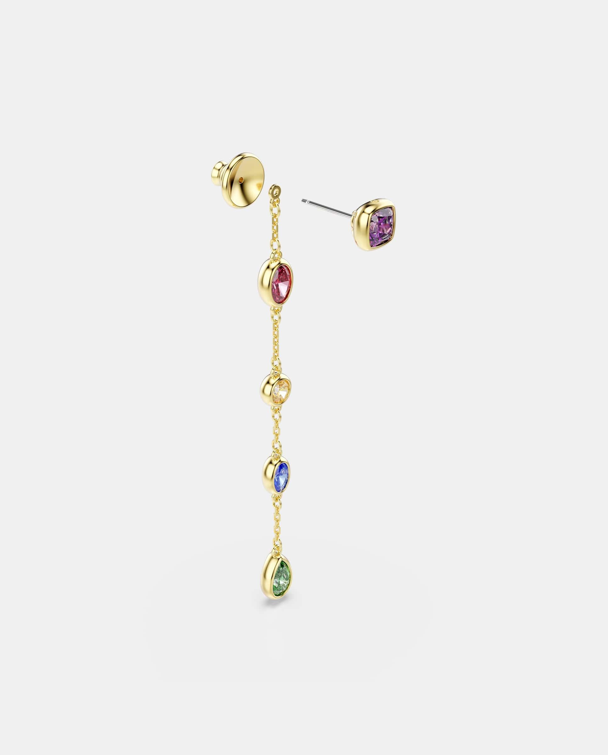 Pendientes largos imber acabado en oro de 18 quilates - Swarovski - Multicolor Multicolor-3