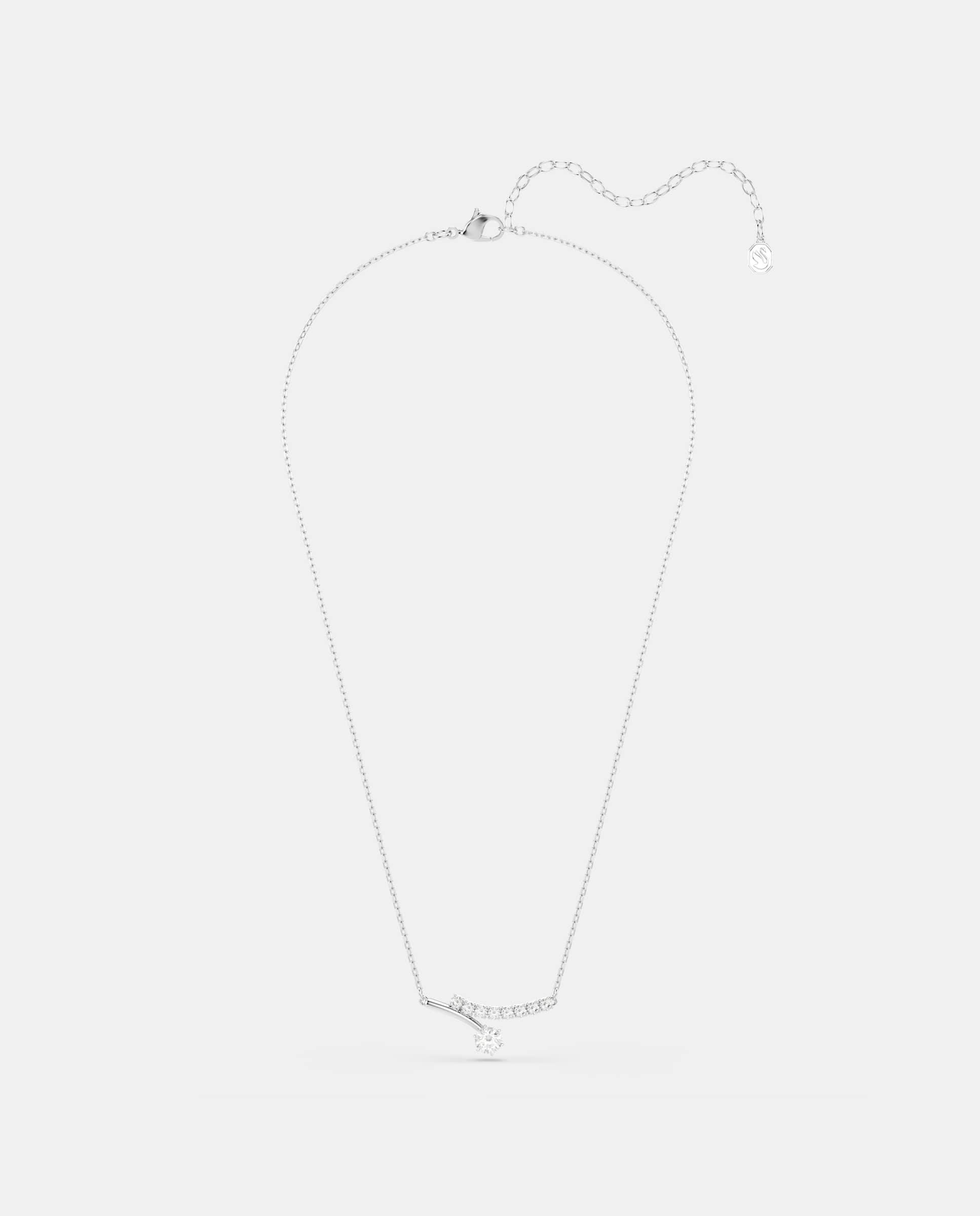 Collar matrix con circonitas y baño de rodio - Swarovski - Blanco Blanco-2