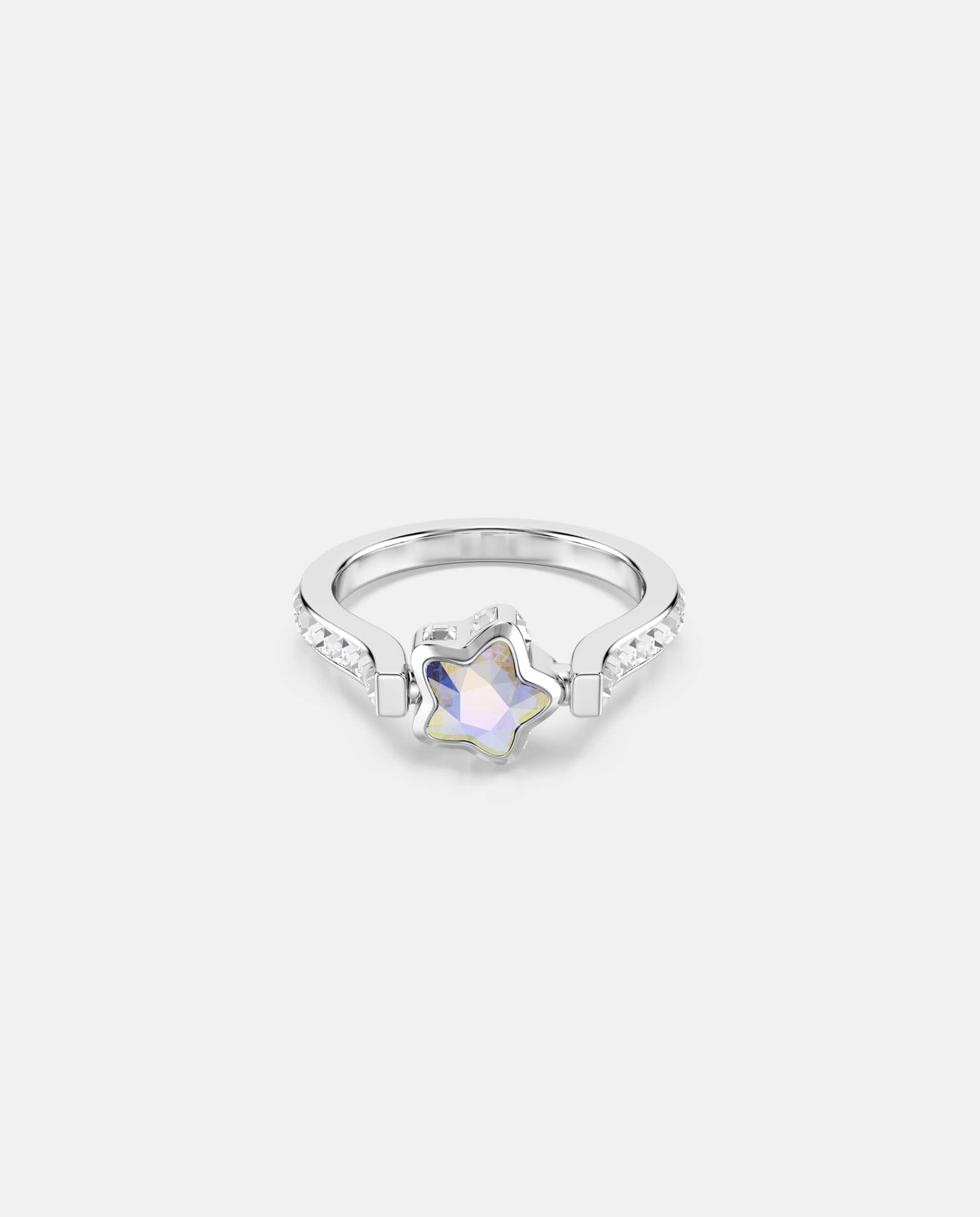 Anillo chroma con cristales en pavé y estrella central - Swarovski - Blanco Blanco-1