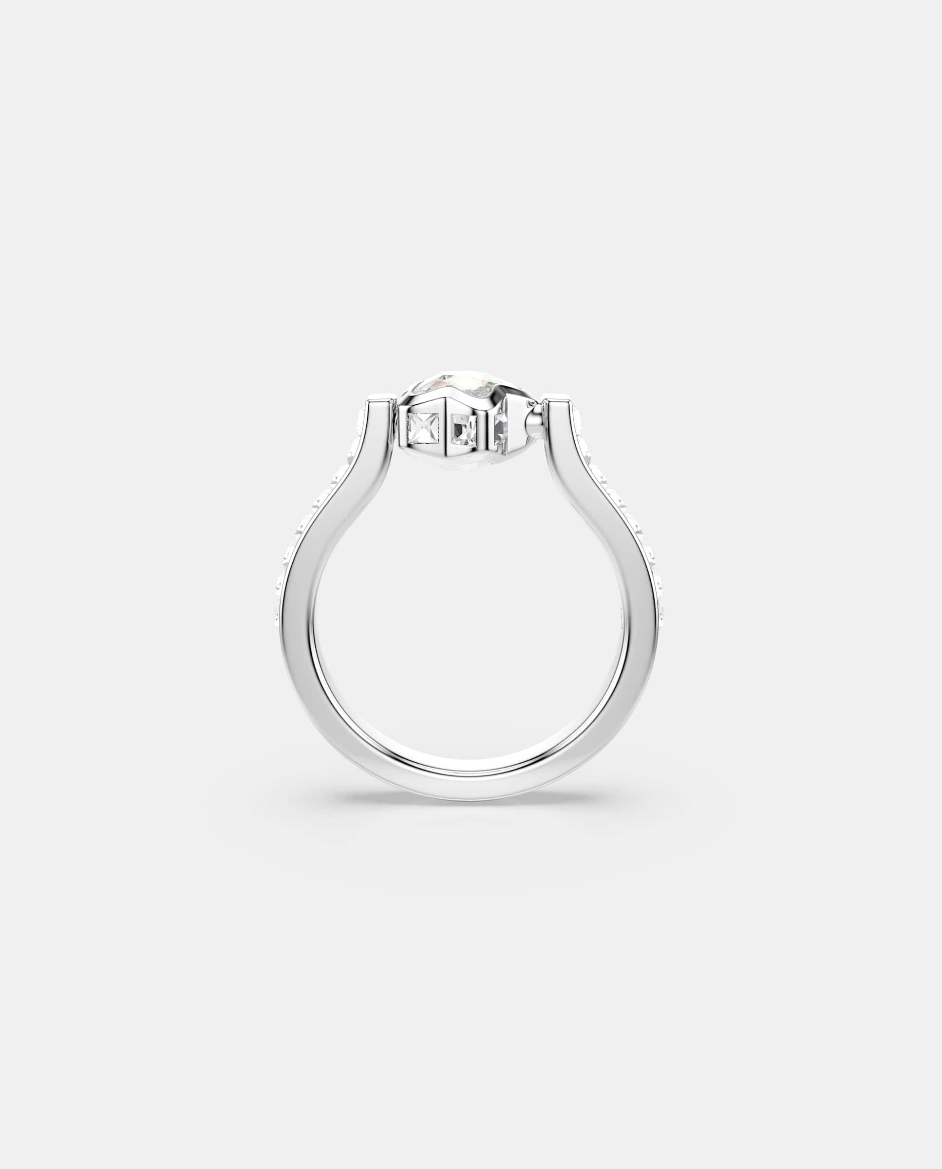 Anillo chroma con cristales en pavé y estrella central - Swarovski - Blanco Blanco-3
