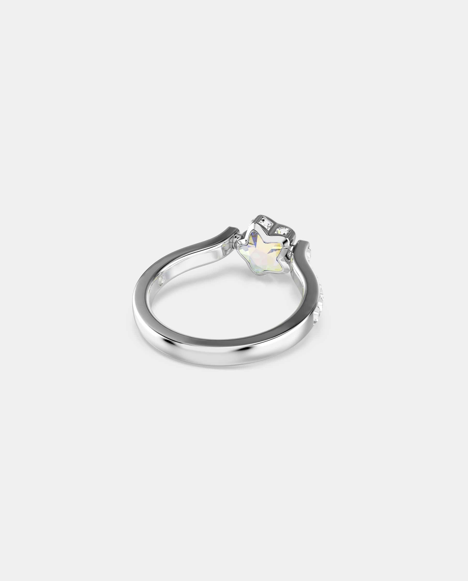 Anillo chroma con cristales en pavé y estrella central - Swarovski - Blanco Blanco-4