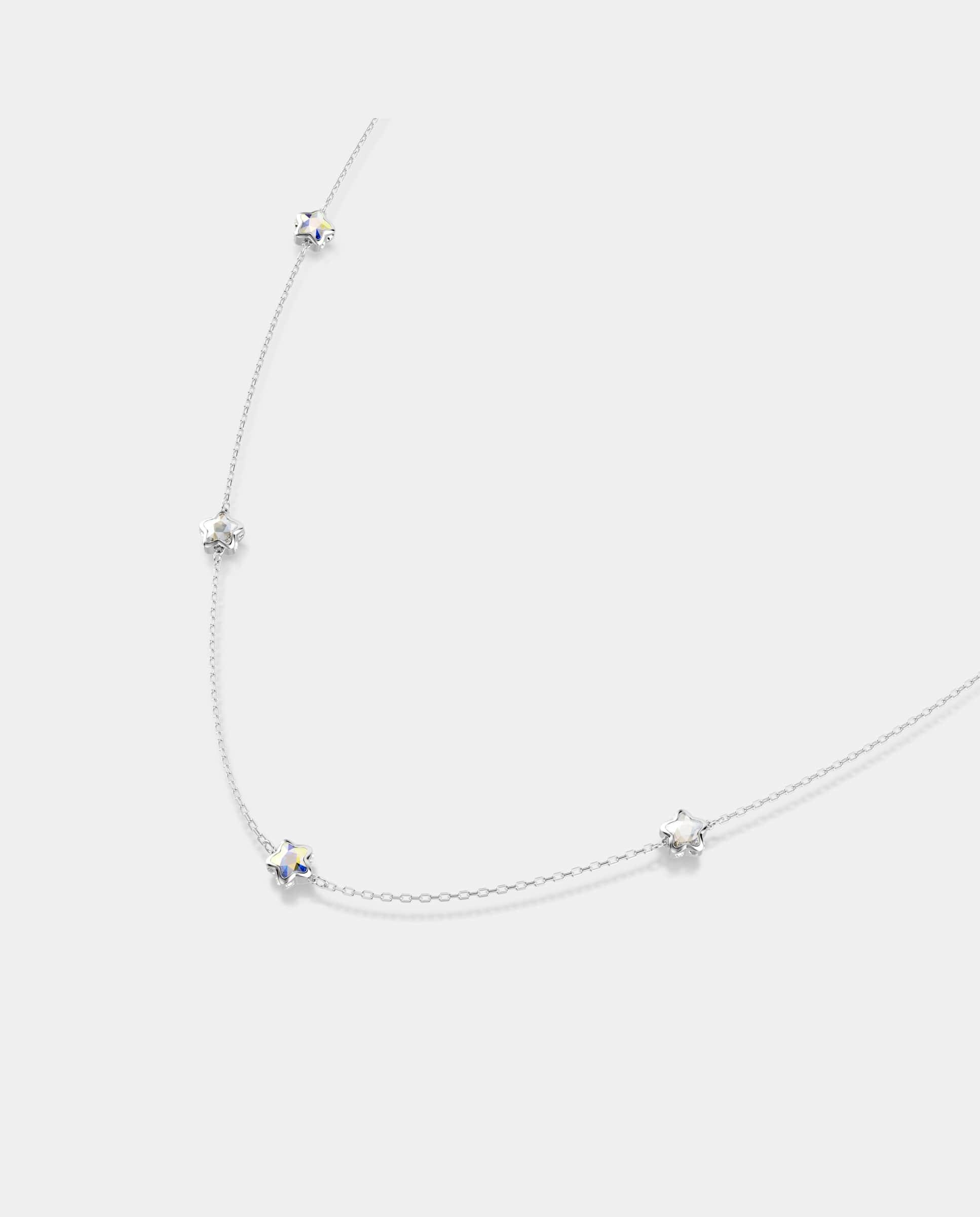 Collar chroma con motivos en forma de estrella y baño de rodio - Swarovski - Blanco Blanco-3