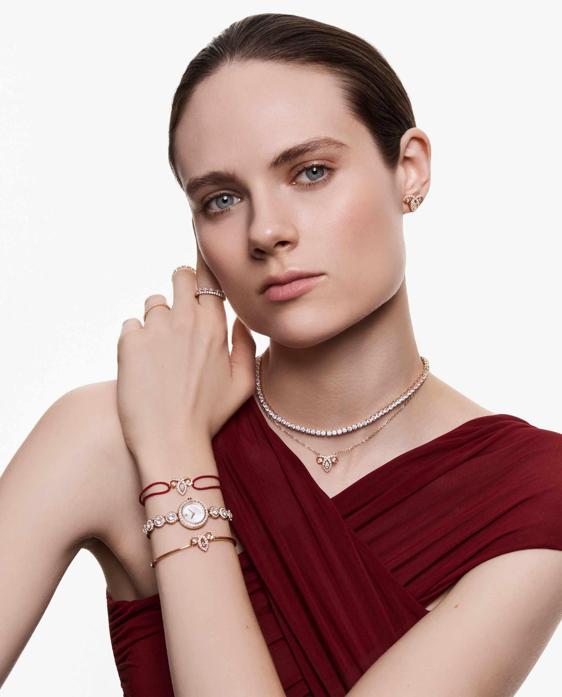 Collar chroma con motivos en forma de estrella y baño de rodio - Swarovski - Blanco Blanco-7
