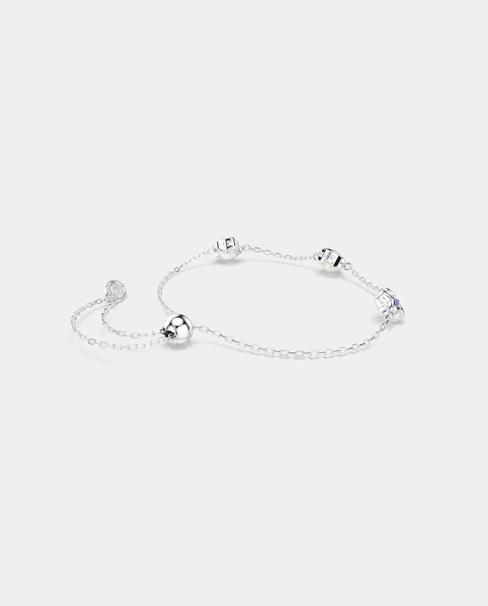 Pulsera chroma de cadena con estrellas y baño de rodio - Swarovski - Blanco Blanco-4