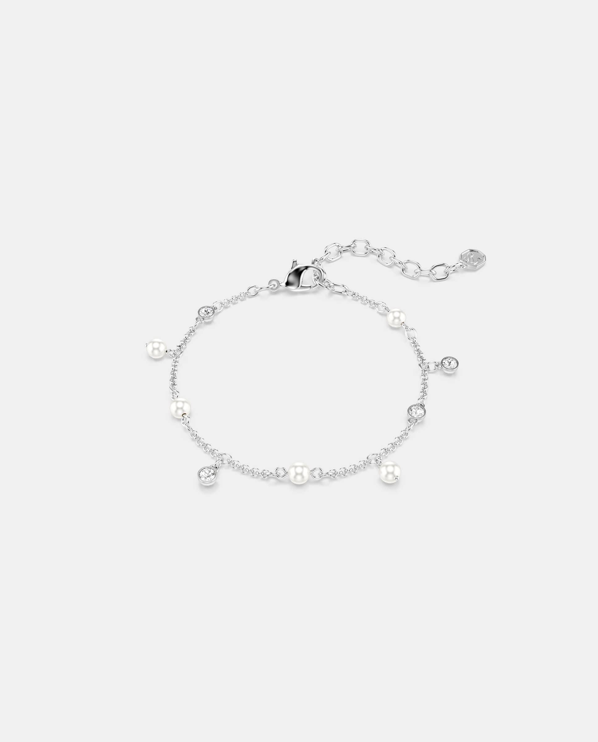 Imagen 1 de Pulsera de cadena imber con perlas de cristal - Swarovski - Blanco Blanco
