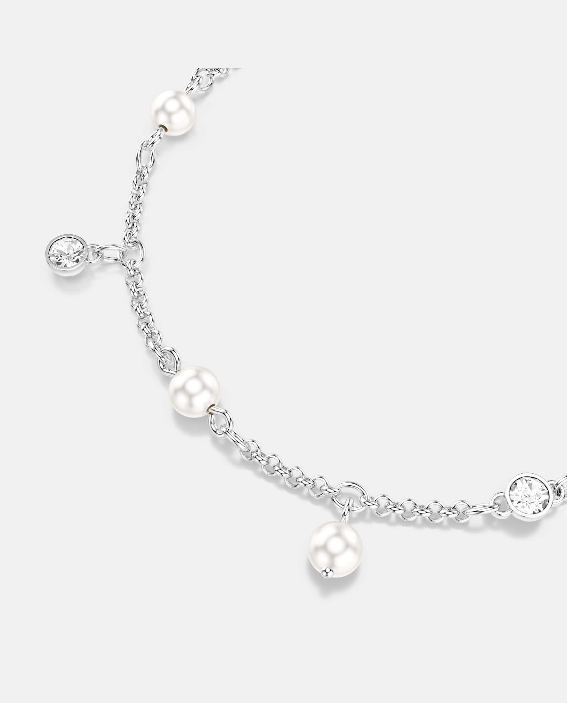 Imagen 2 de Pulsera de cadena imber con perlas de cristal - Swarovski - Blanco Blanco
