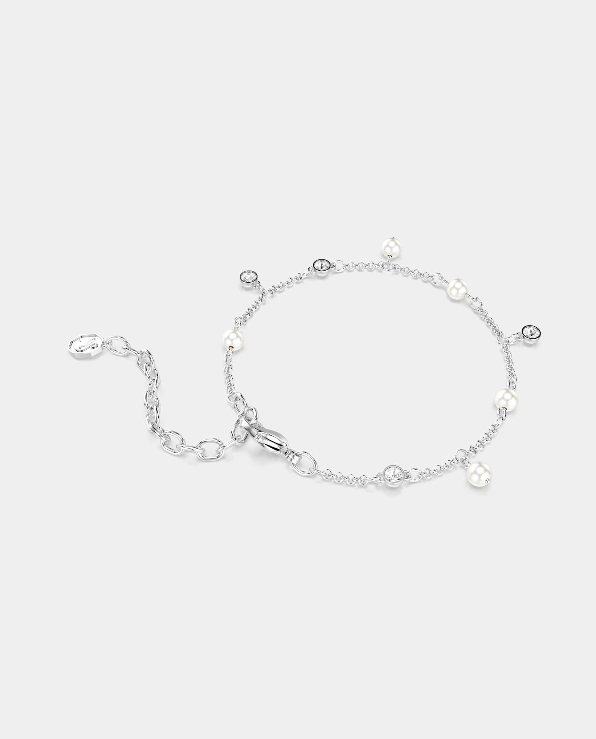 Imagen 4 de Pulsera de cadena imber con perlas de cristal - Swarovski - Blanco Blanco