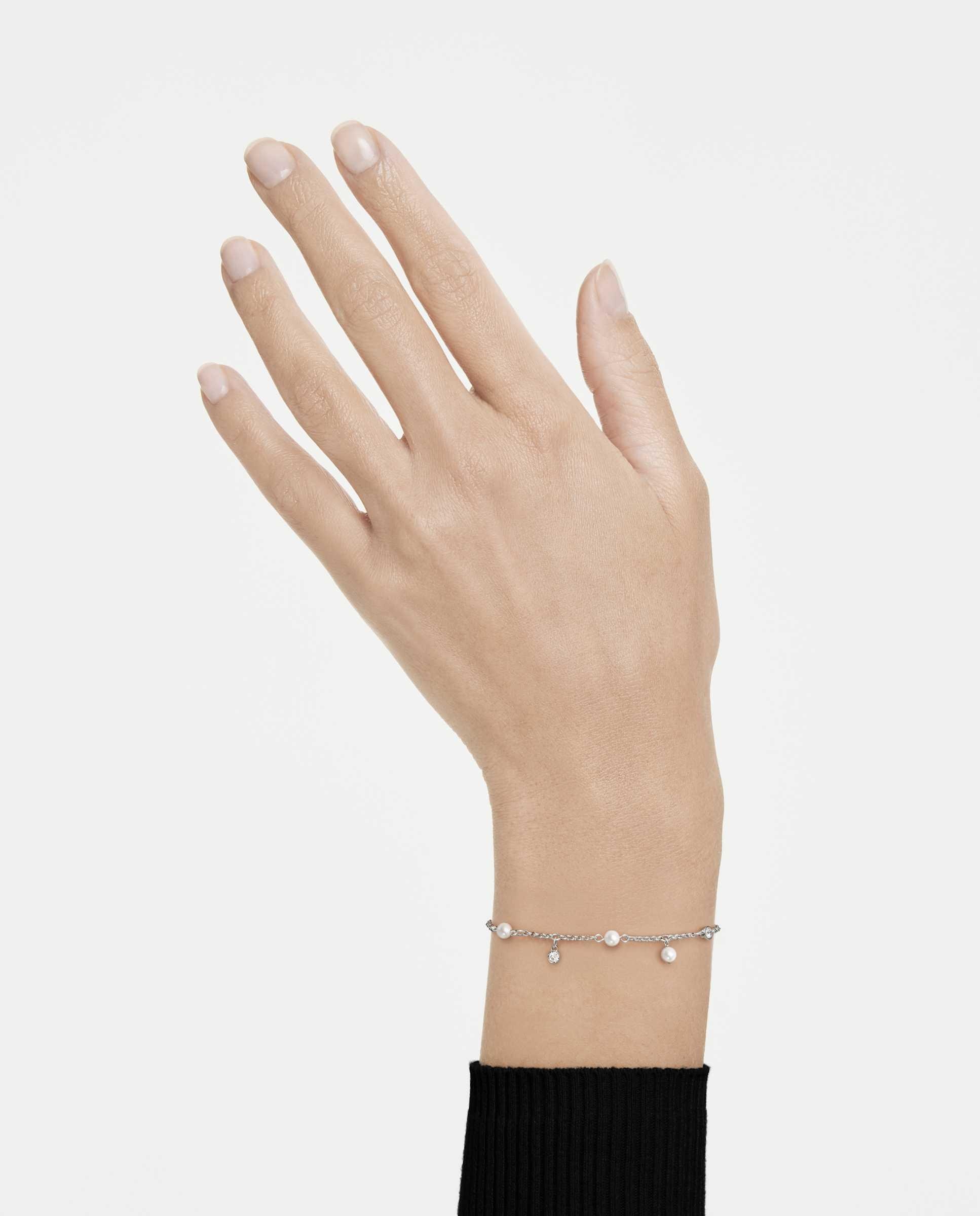Imagen 5 de Pulsera de cadena imber con perlas de cristal - Swarovski - Blanco Blanco