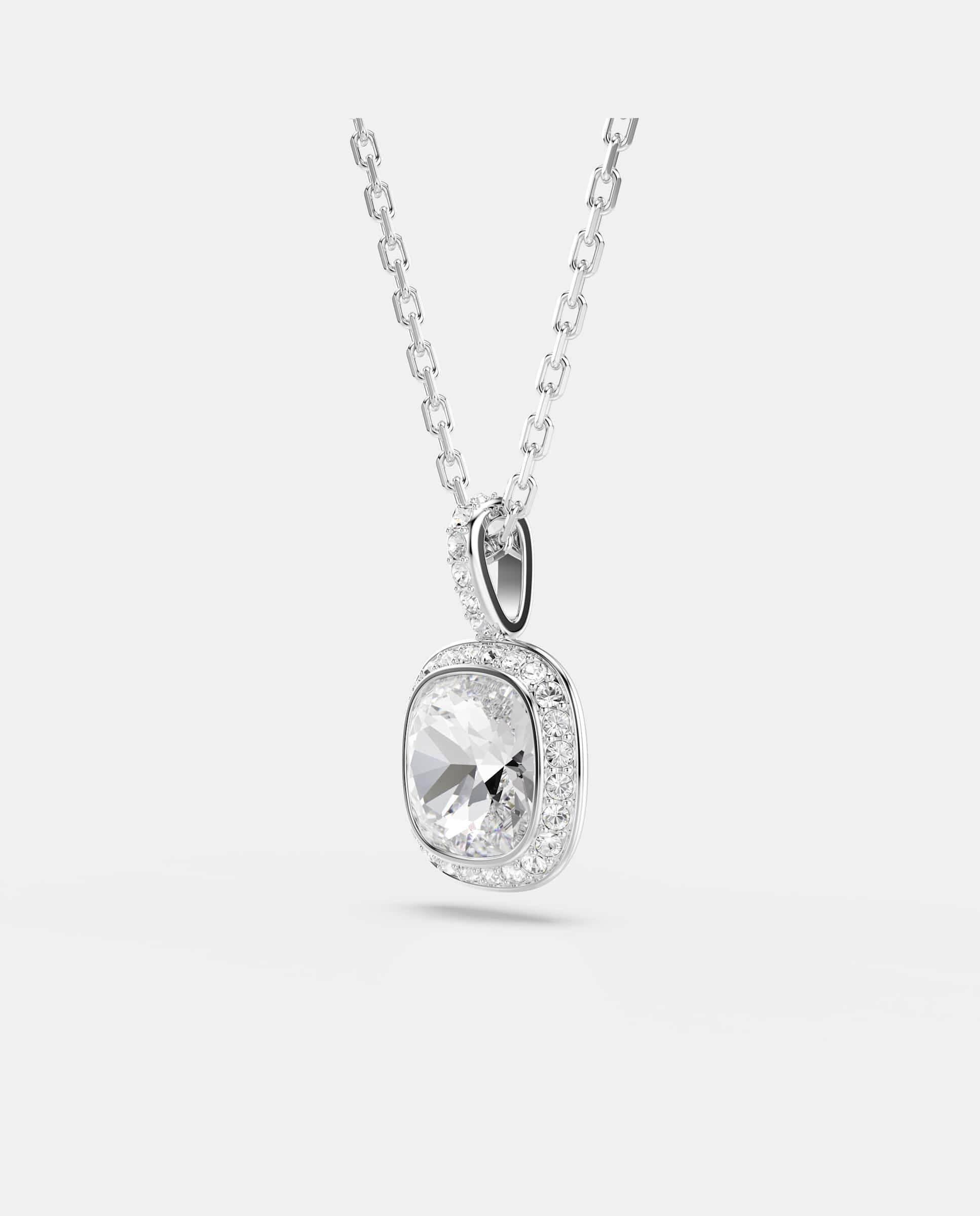 Colgante una angelic con cristales - Swarovski - Blanco Blanco-3