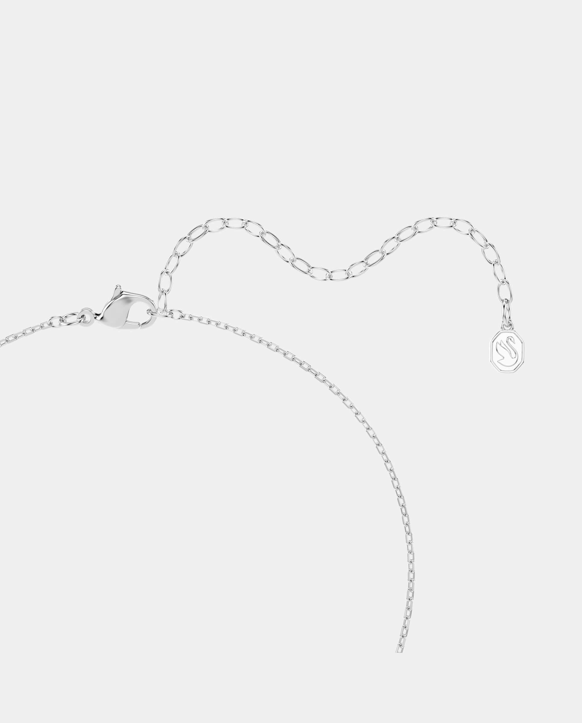 Conjunto de colgante y pendientes una angelic con cristales bañado en rodio - Swarovski - Blanco Blanco-3