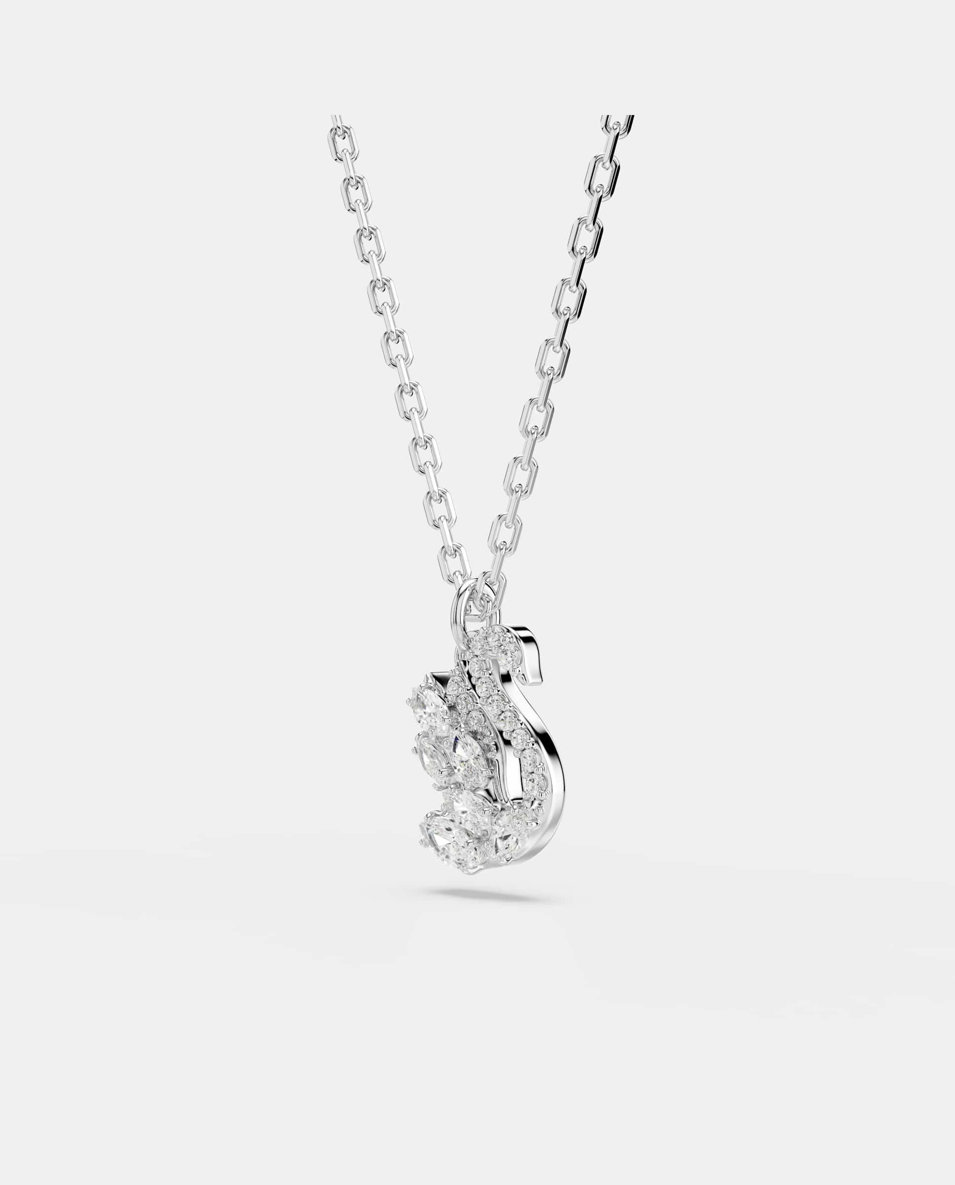Colgante swan con forma de cisne y cristales en pavé - Swarovski - Blanco Blanco-3