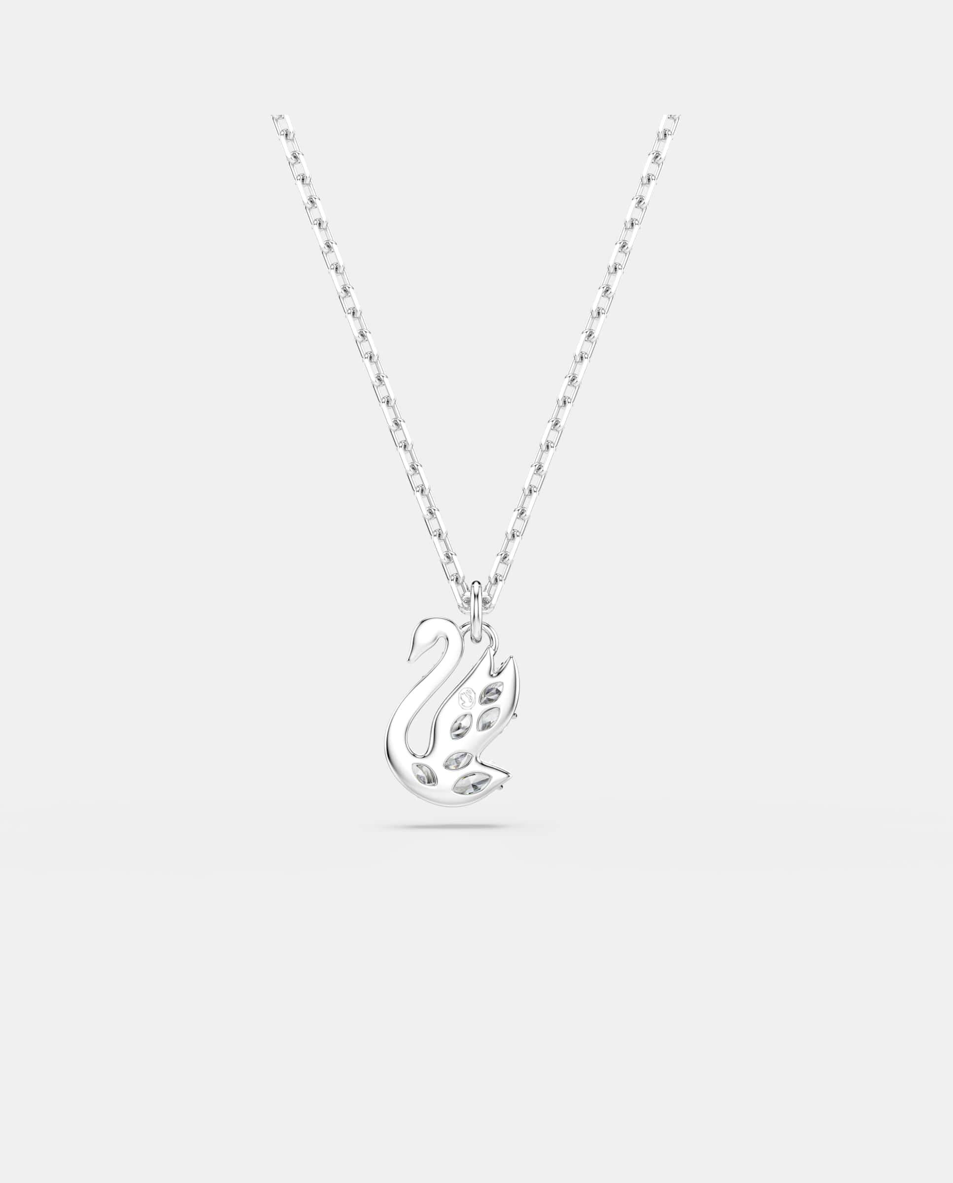 Colgante swan con forma de cisne y cristales en pavé - Swarovski - Blanco Blanco-5