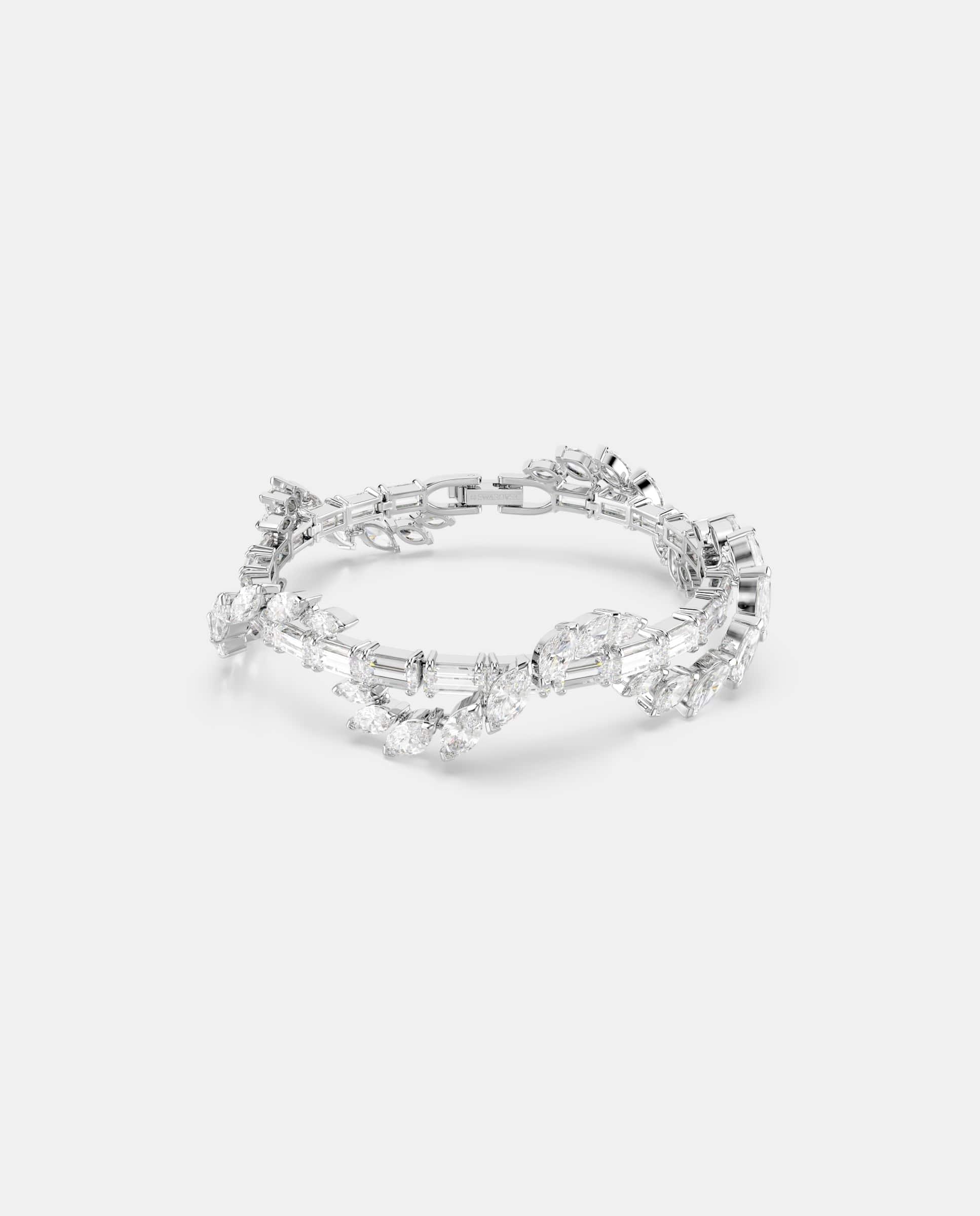 Imagen 1 de Pulsera mesmera con cristales entrelazados - Swarovski - Blanco Blanco