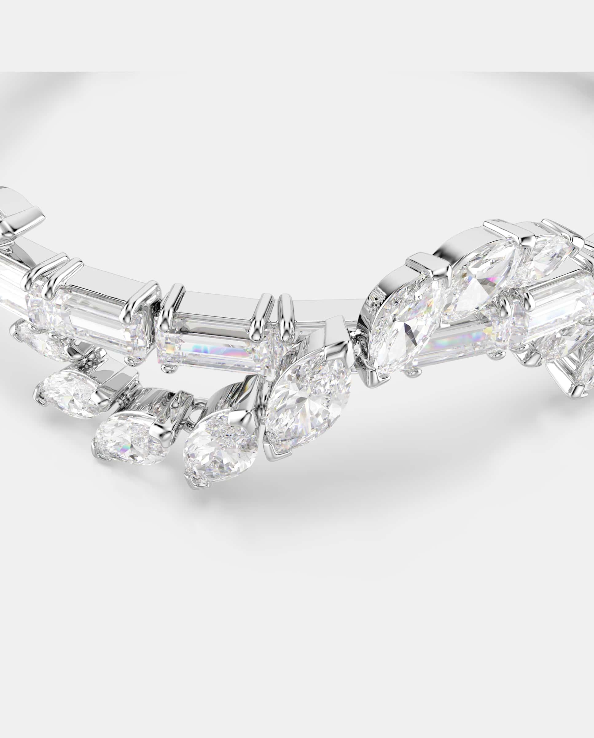 Imagen 2 de Pulsera mesmera con cristales entrelazados - Swarovski - Blanco Blanco