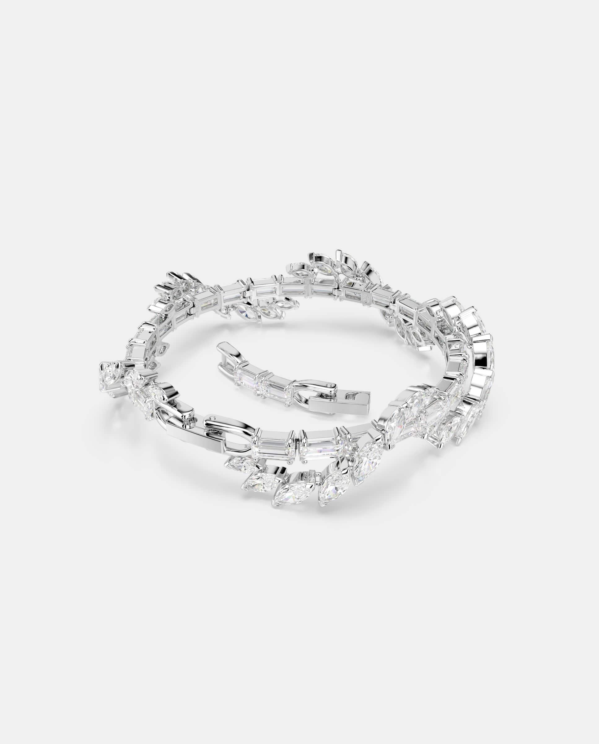 Imagen 4 de Pulsera mesmera con cristales entrelazados - Swarovski - Blanco Blanco