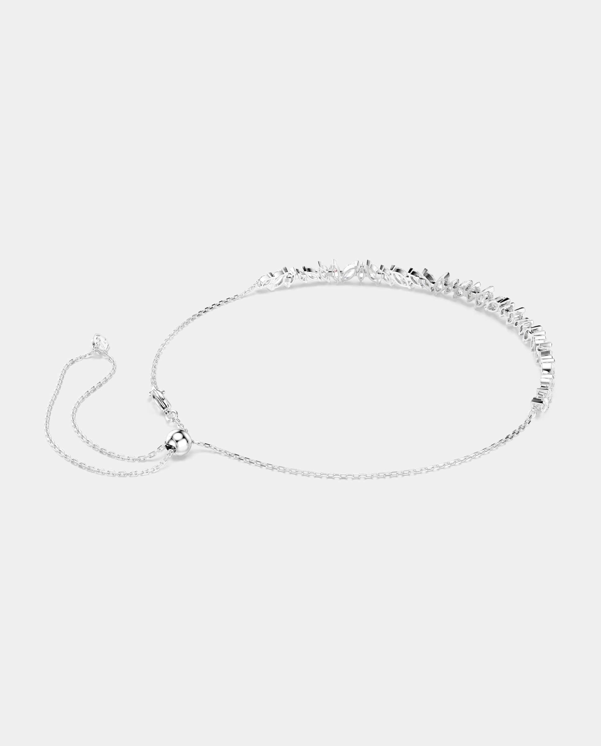 Collar tipo chocker mesmera con cristales y baño de rodio - Swarovski - Blanco Blanco-4
