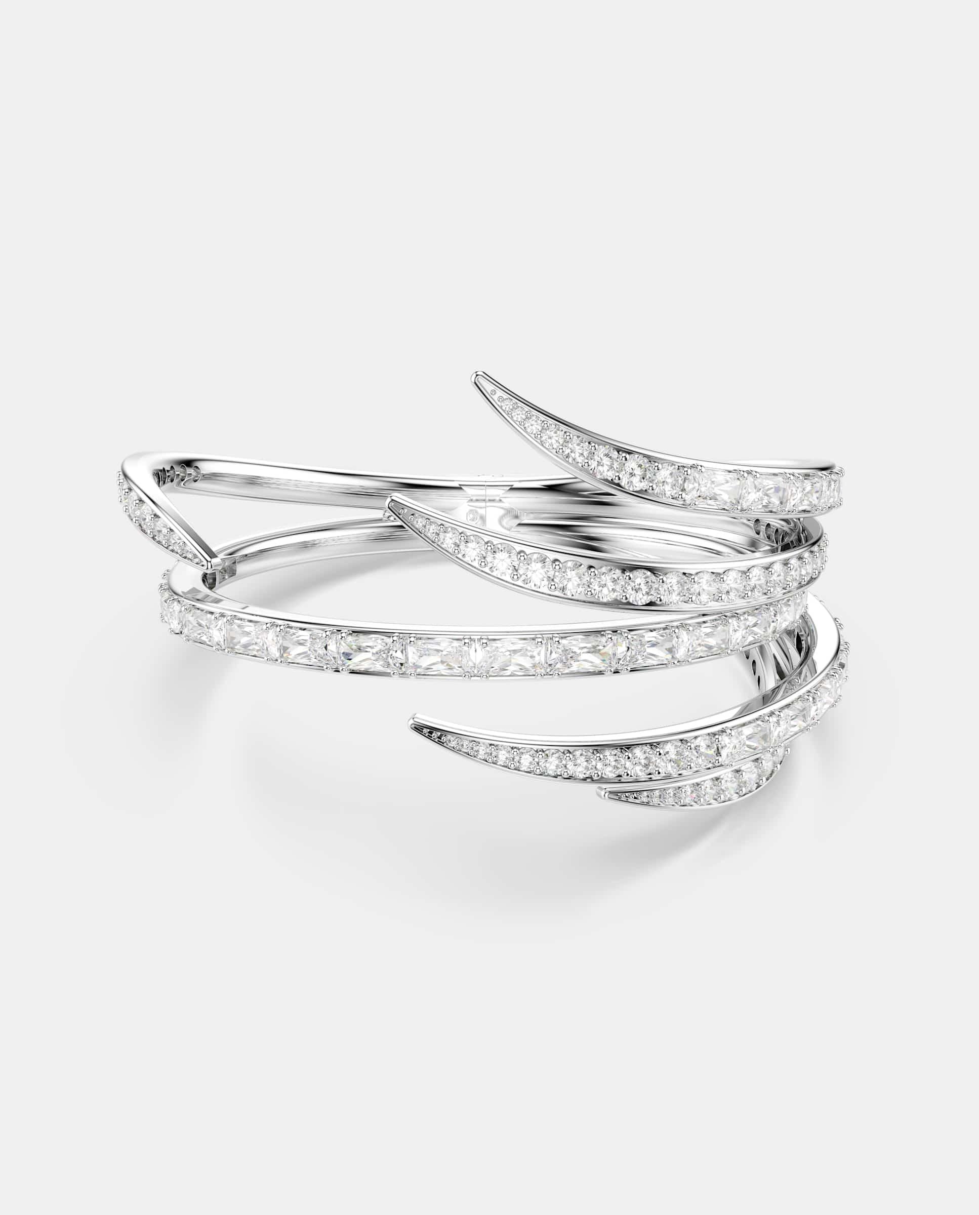 Imagen 1 de Brazalete vienna con circonitas y baño de rodio - Swarovski - Blanco Blanco