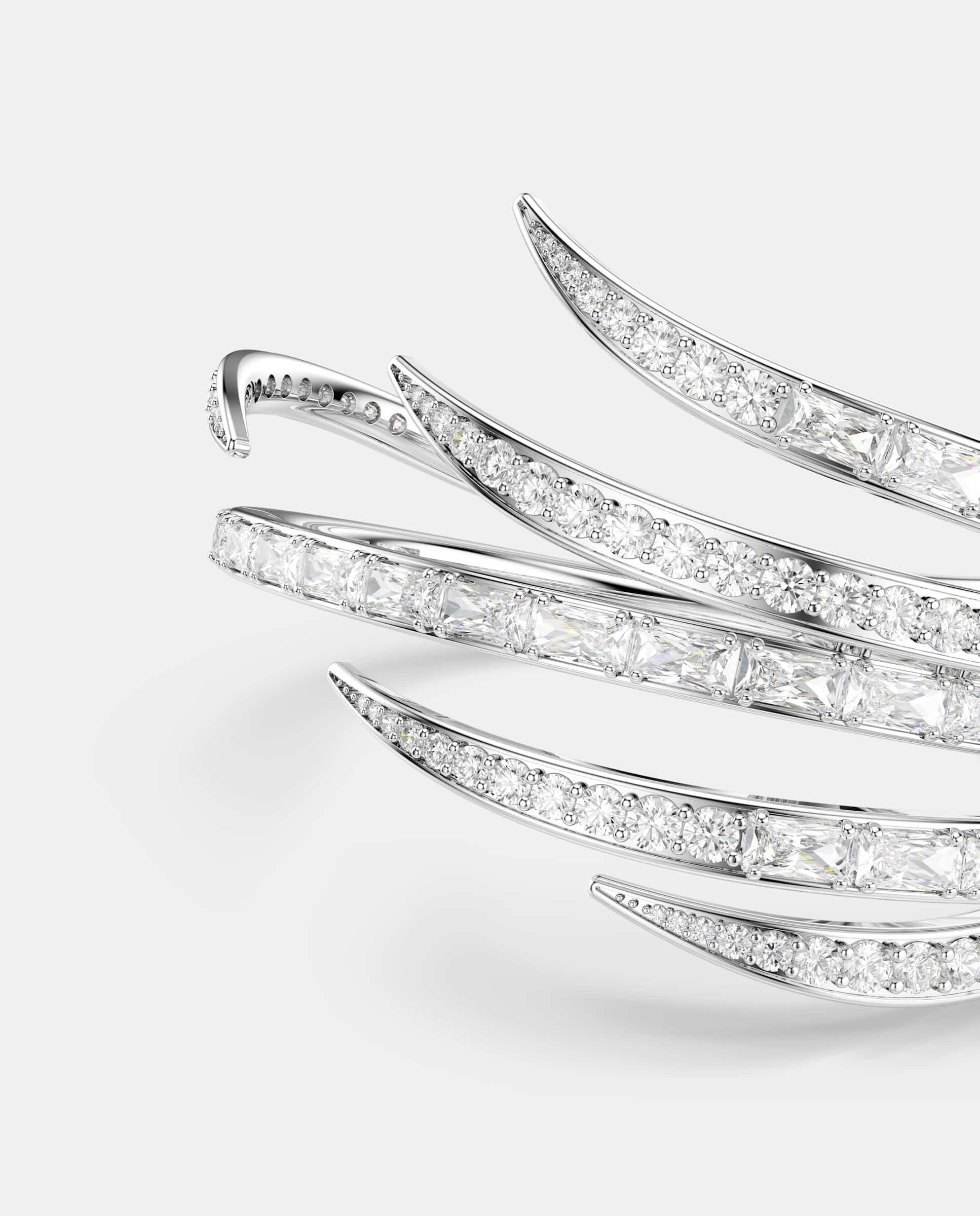Imagen 2 de Brazalete vienna con circonitas y baño de rodio - Swarovski - Blanco Blanco