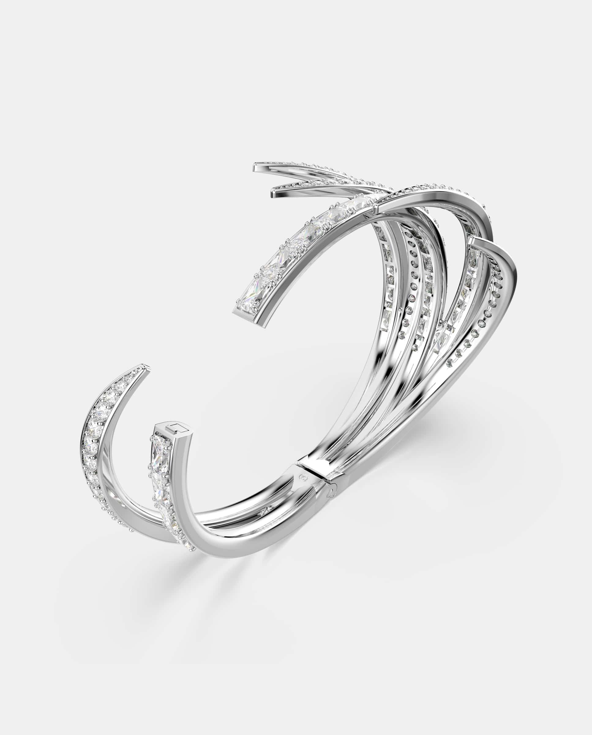 Imagen 3 de Brazalete vienna con circonitas y baño de rodio - Swarovski - Blanco Blanco