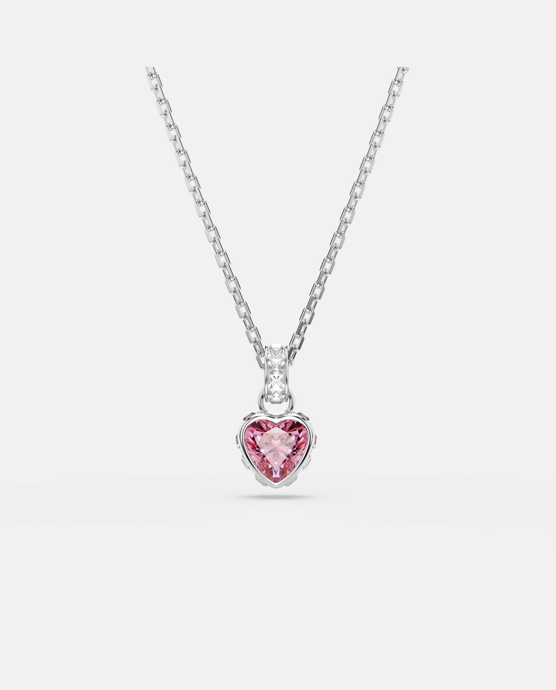Imagen 0 de Colgante chroma con cristal central en forma de corazón Rosa