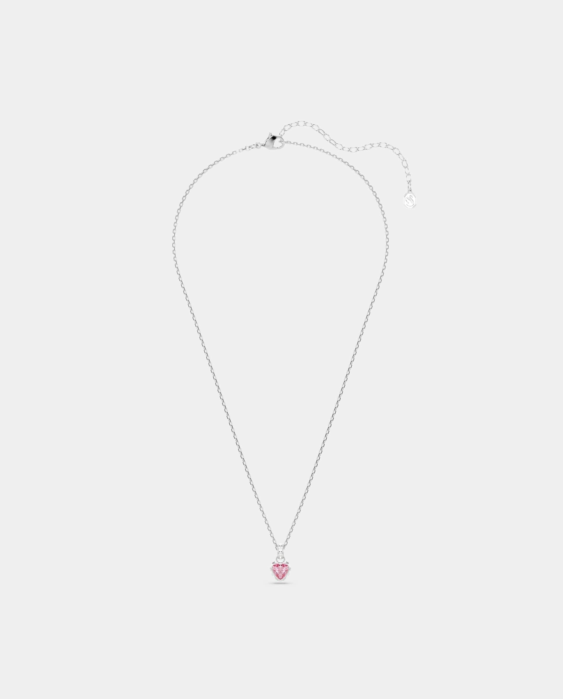 Colgante chroma con cristal central en forma de corazón - Swarovski - Rosa Rosa-2