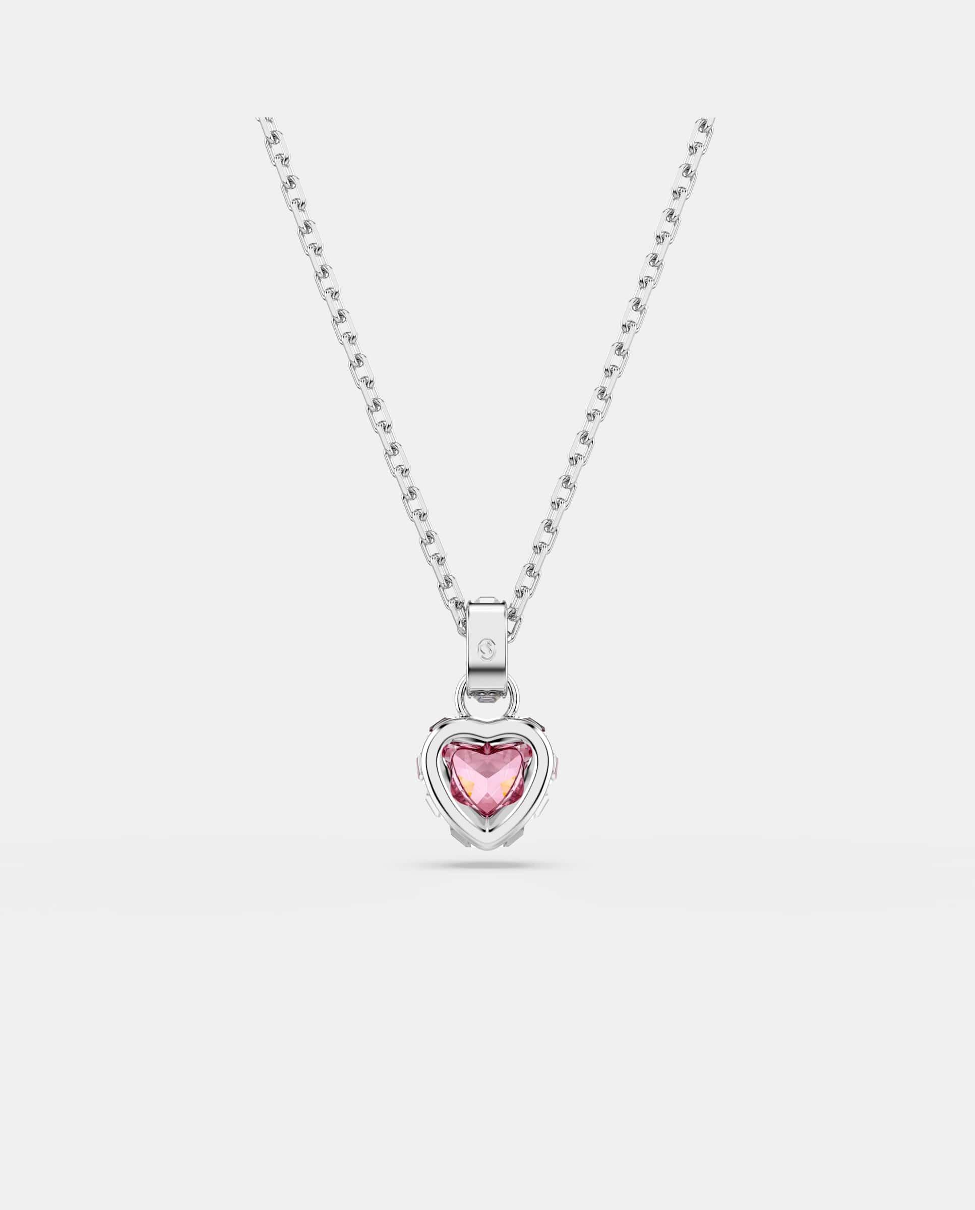 Colgante chroma con cristal central en forma de corazón - Swarovski - Rosa Rosa-5