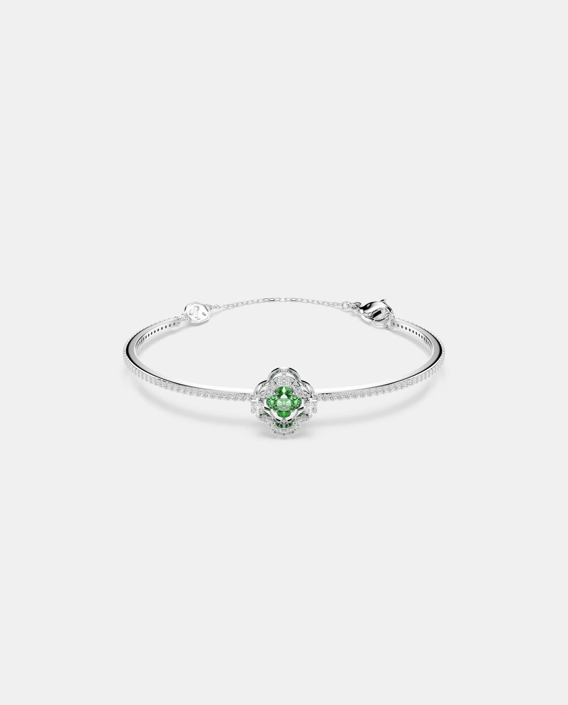 Imagen 1 de Brazalete una angelic con circonia verde central y pavé - Swarovski - Verde Verde