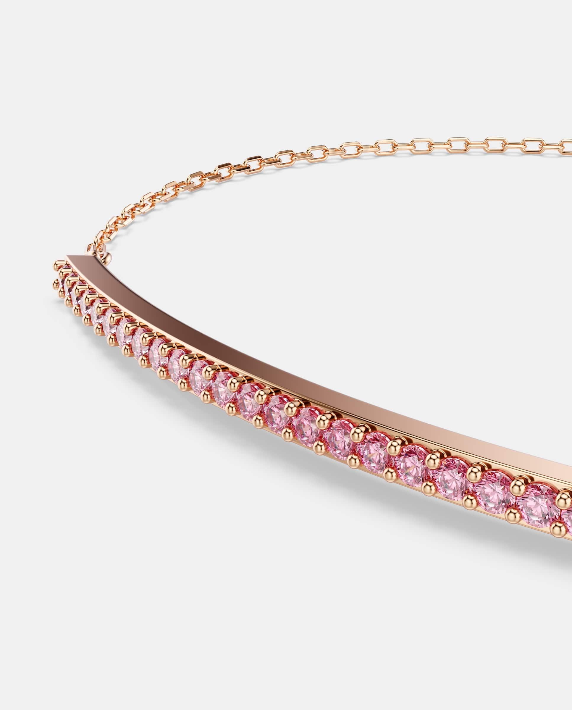 Imagen 2 de Pulsera only con pavé acabado en oro de 18 quilates - Swarovski - Rosa Rosa