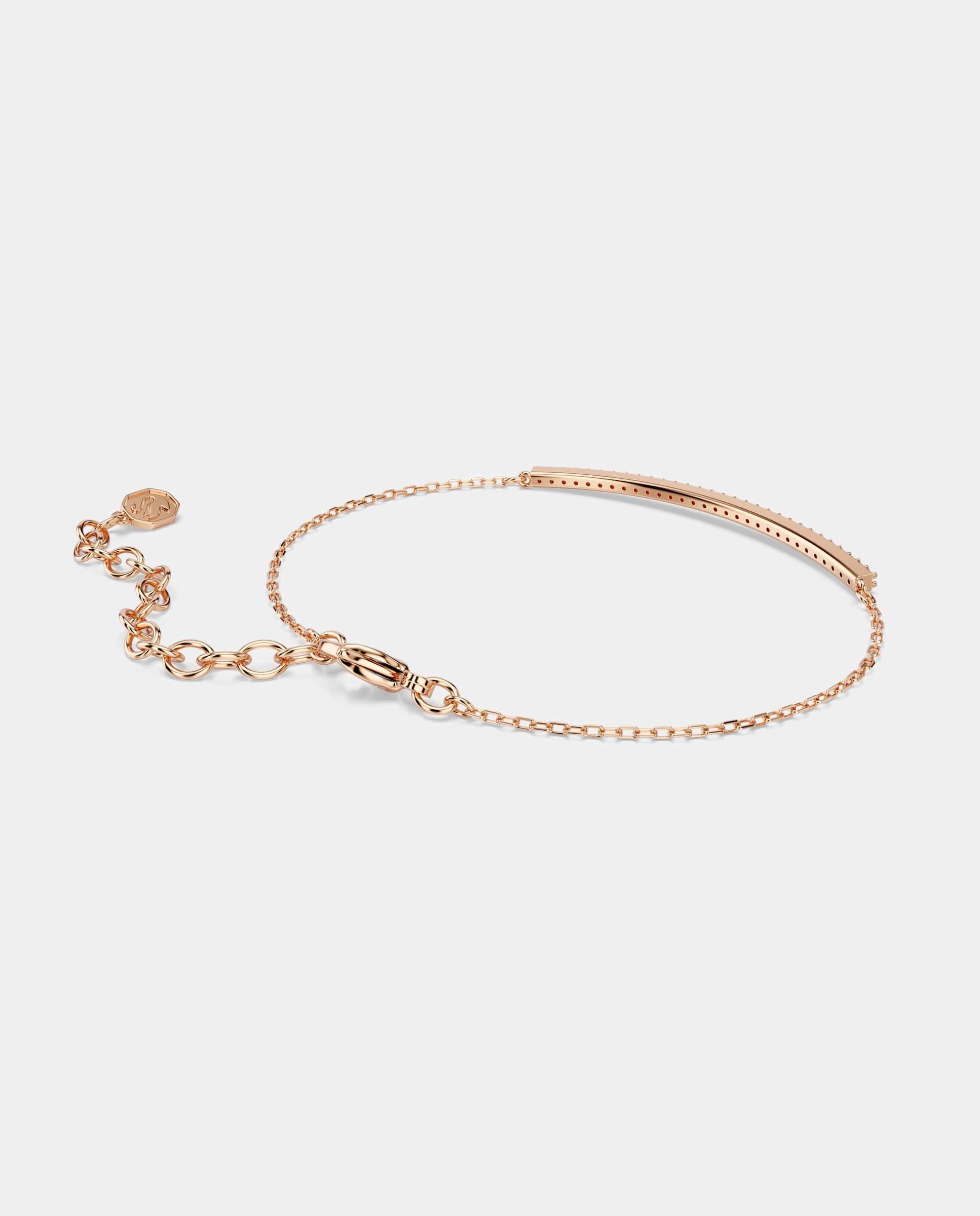 Imagen 4 de Pulsera only con pavé acabado en oro de 18 quilates - Swarovski - Rosa Rosa