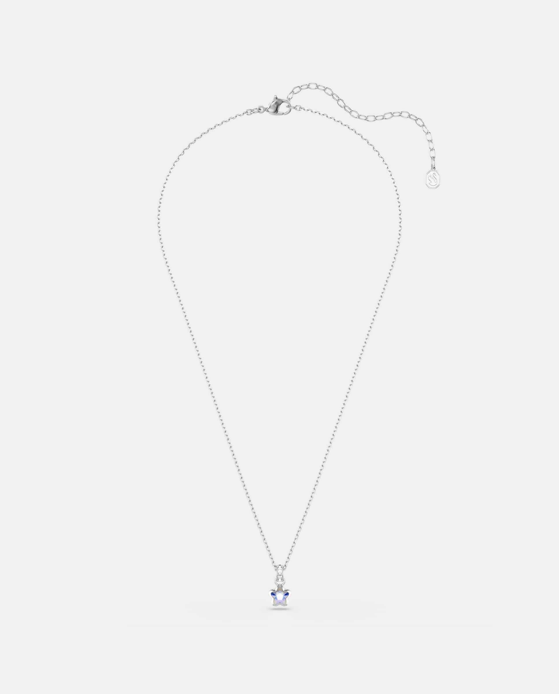 Colgante chroma con estrella y baño de rodio - Swarovski - Blanco Blanco-2