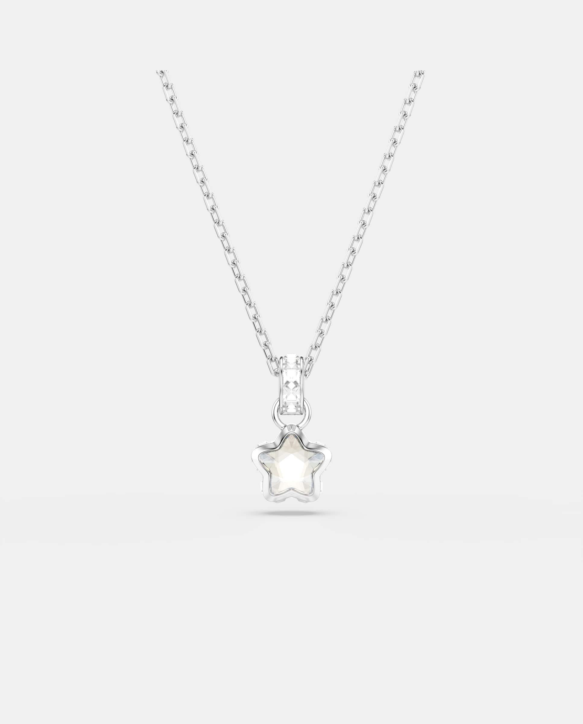 Colgante chroma con estrella y baño de rodio - Swarovski - Blanco Blanco-5