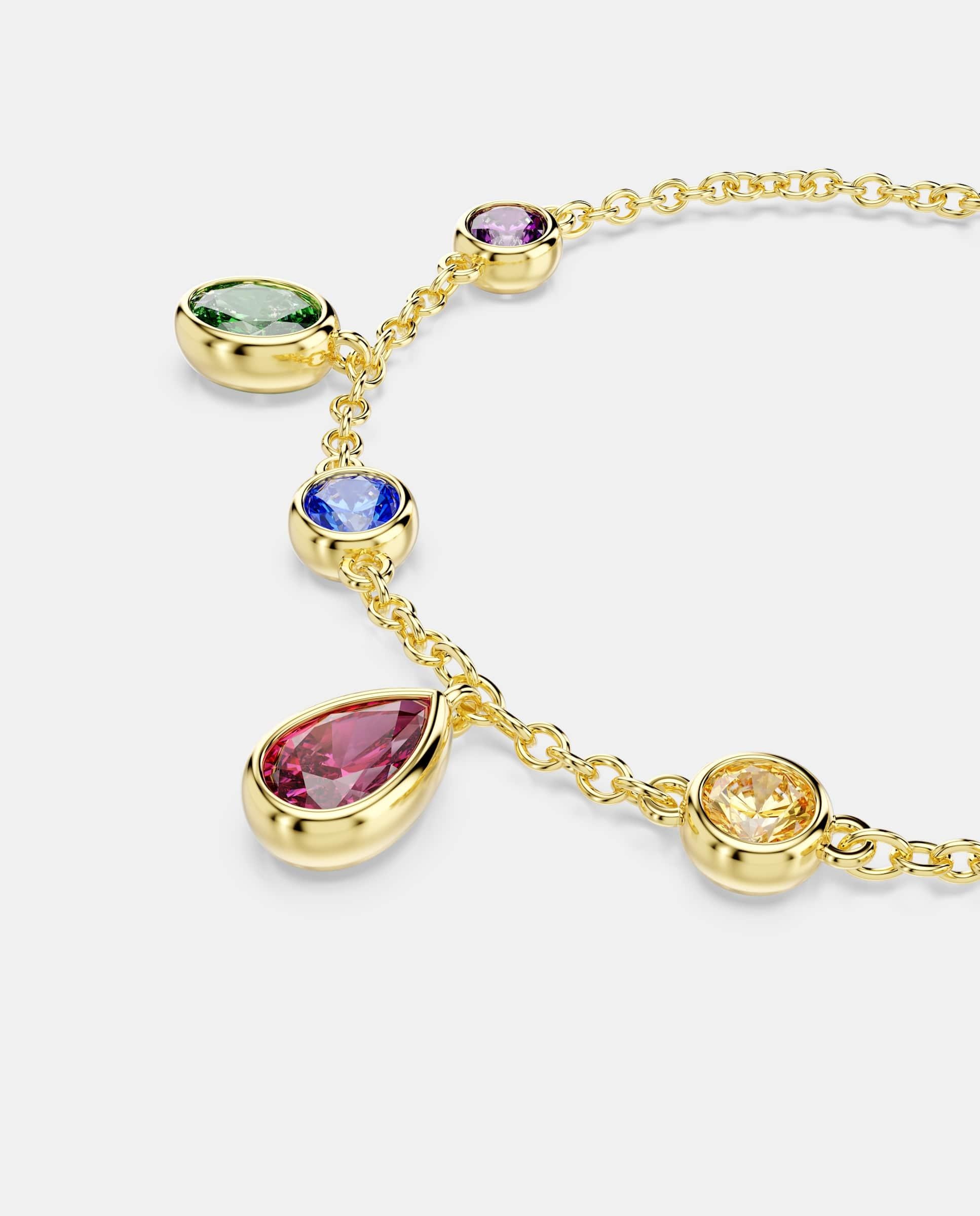 Pulsera imber, tallas mixtas, multicolor, acabado en oro de 18 quilates - Swarovski - Multicolor Multicolor-2