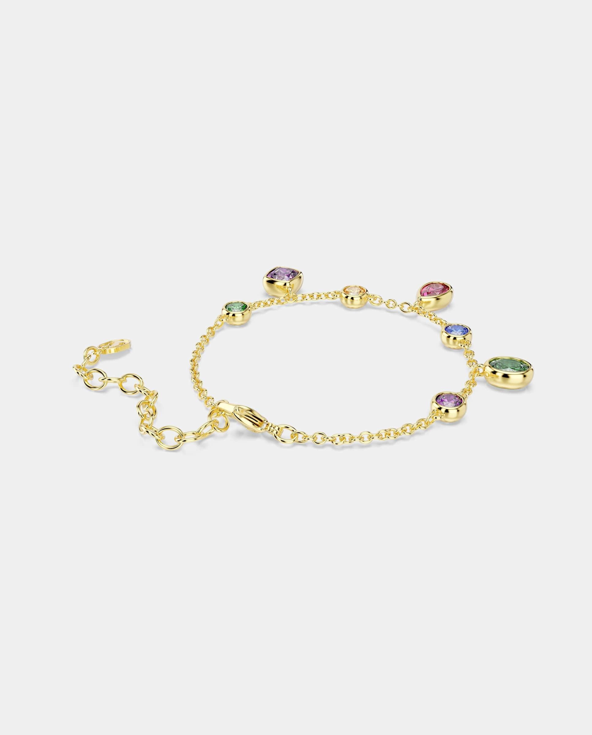 Pulsera imber, tallas mixtas, multicolor, acabado en oro de 18 quilates - Swarovski - Multicolor Multicolor-4